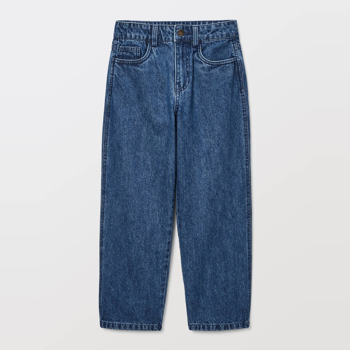 Jean droit en coton blue denim, MONOPRIX