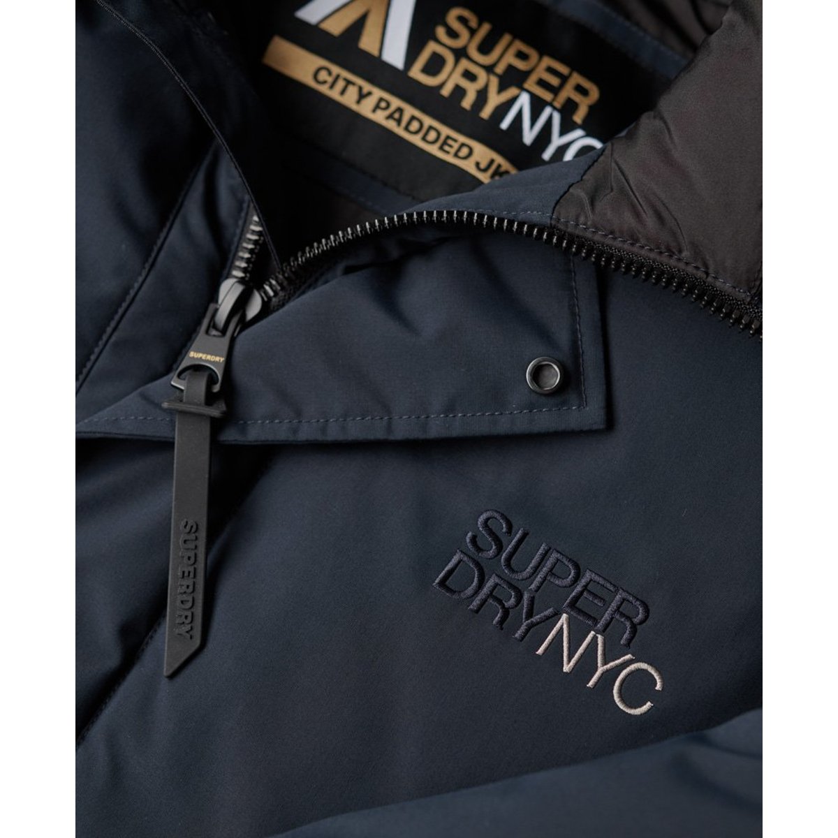 Parka matelassée à capuche City Wind bleu marine éclipse, SUPERDRY