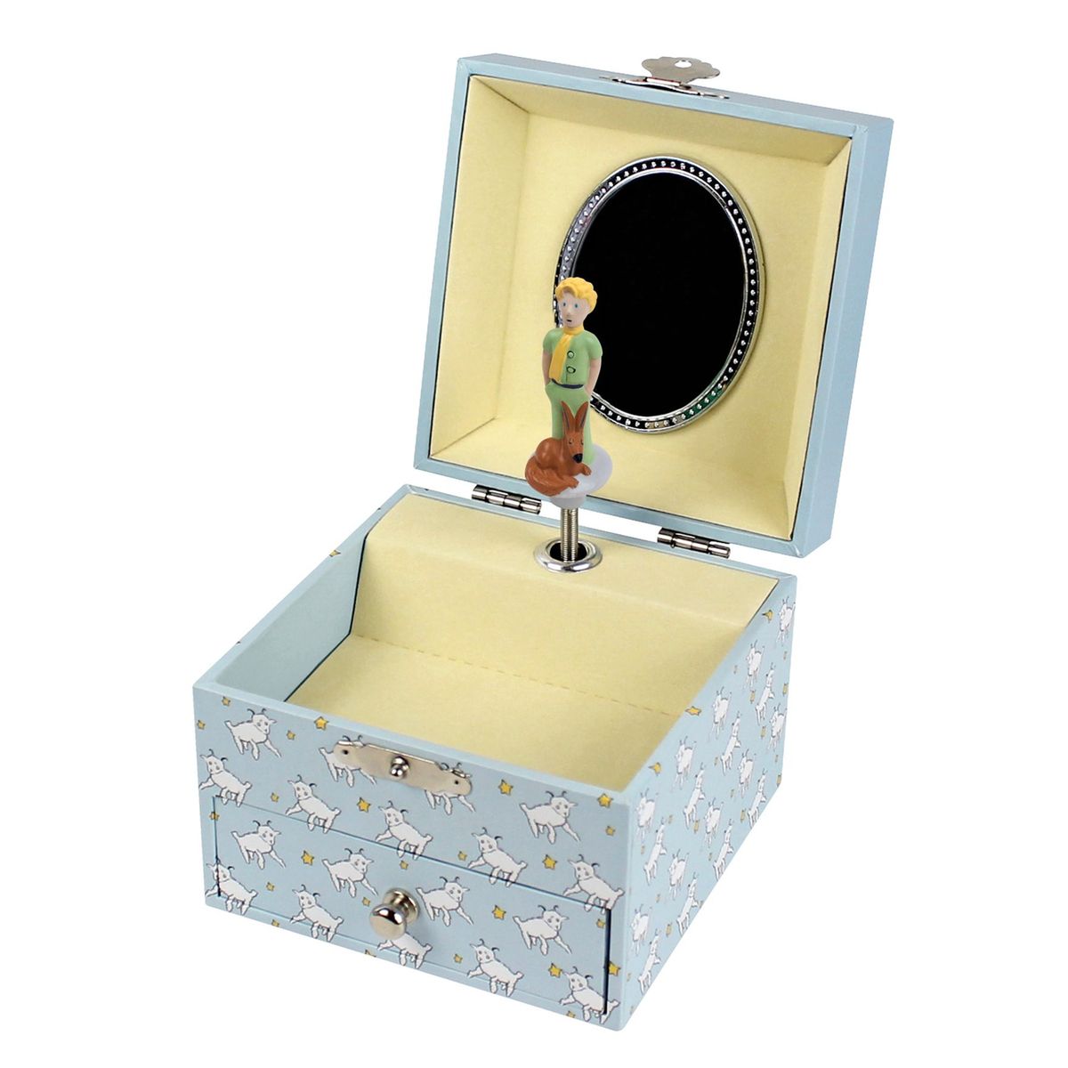 Petite boîte à musique bébé Le Petit Prince et mouton autres, TROUSSELIER