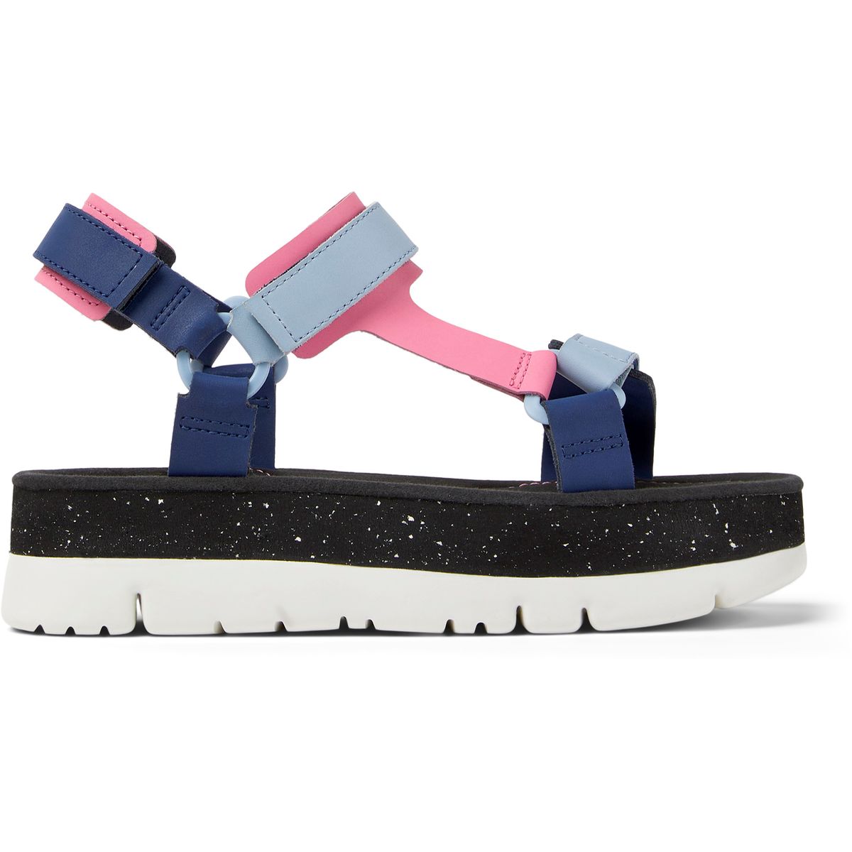 Sandales Oruga Up cuir bleu / rose, CAMPER