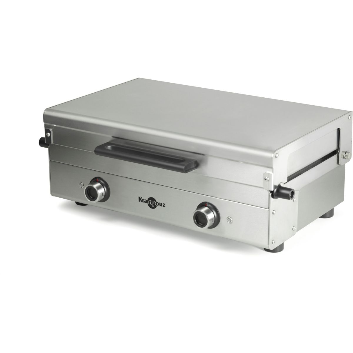 Plancha électrique Club inox 2 brûleurs à poser, 65.5x39.5 cm argent, KRAMPOUZ