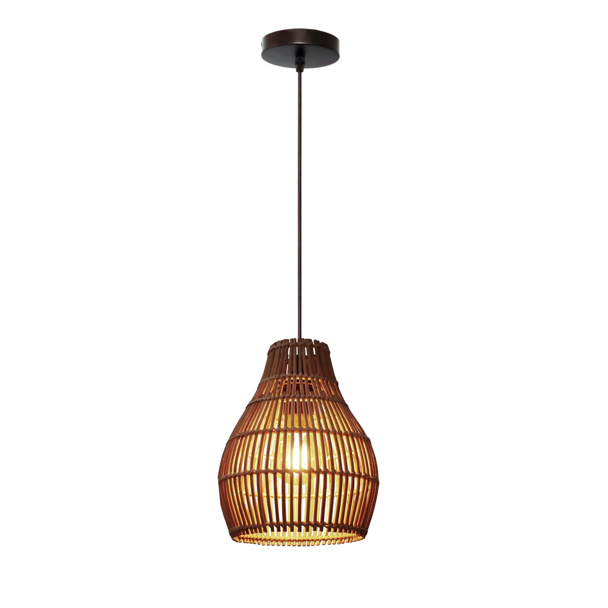 Suspension en rotin, ELONGO beige, INSPIRE