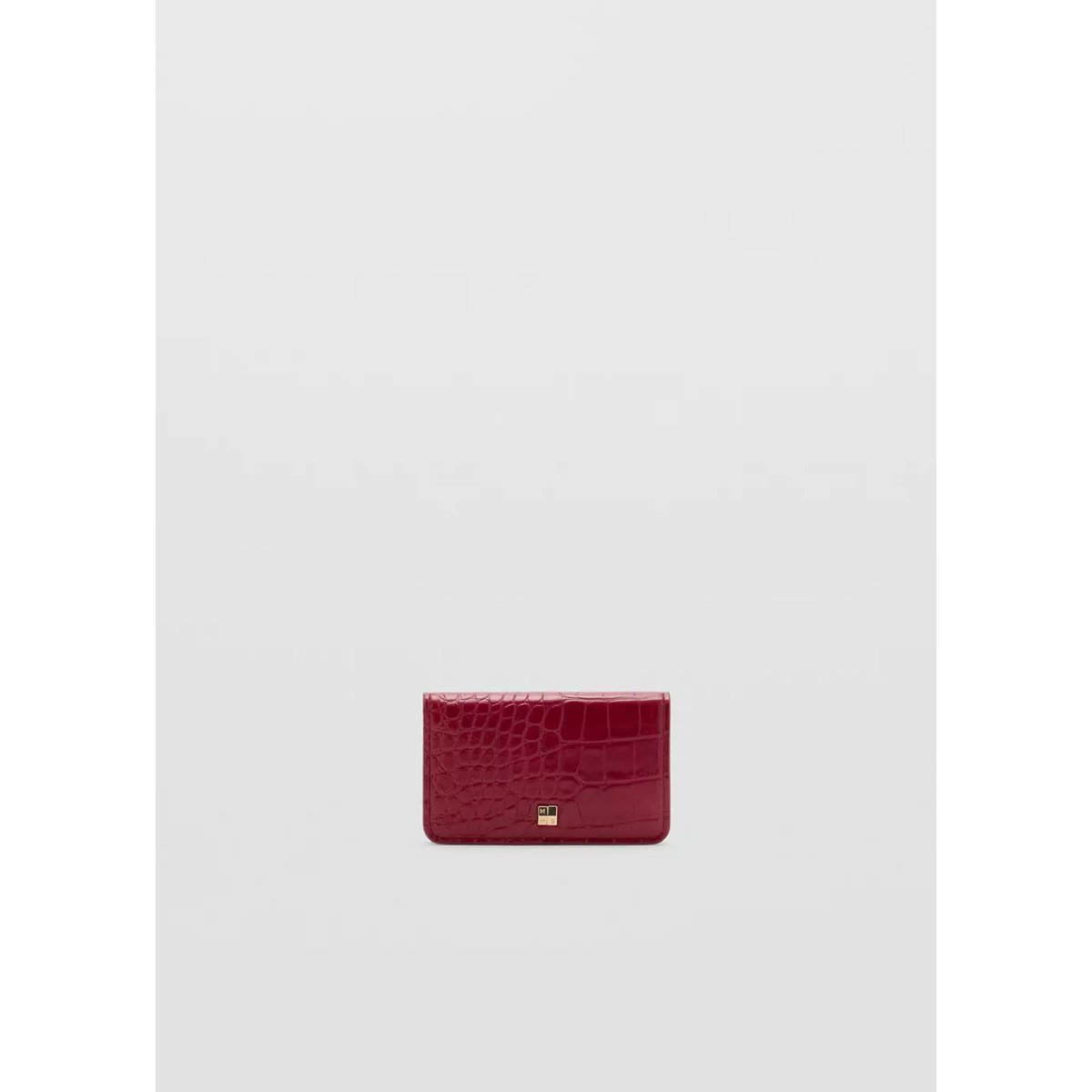 Portefeuille effet croco rouge, MANGO