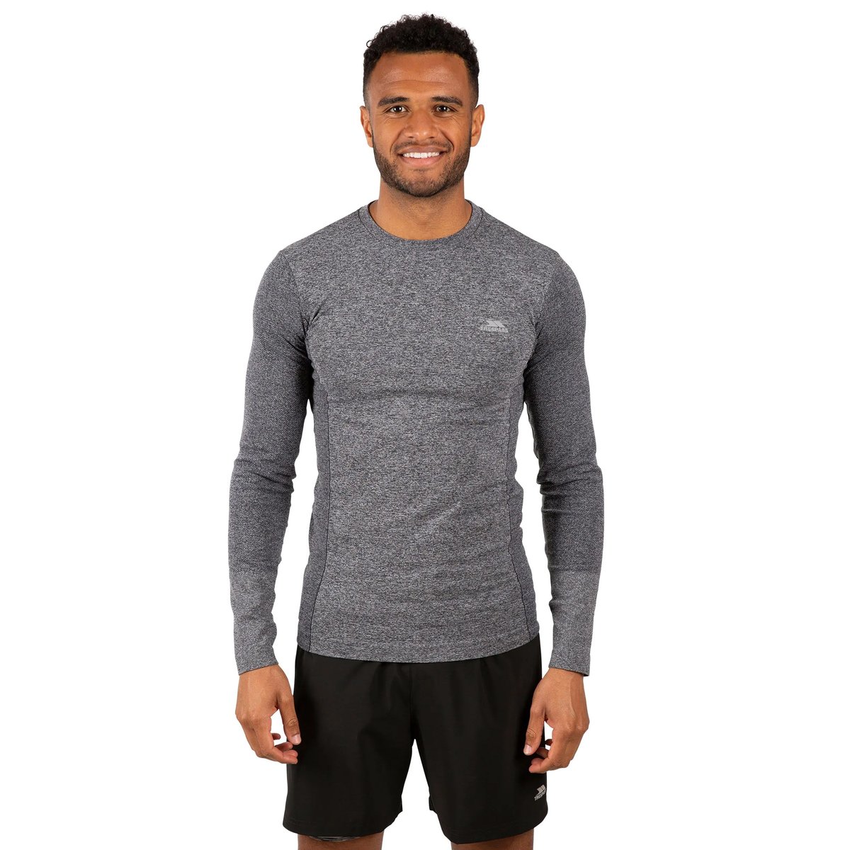 T-shirt de sport TIMO gris chiné, TRESPASS