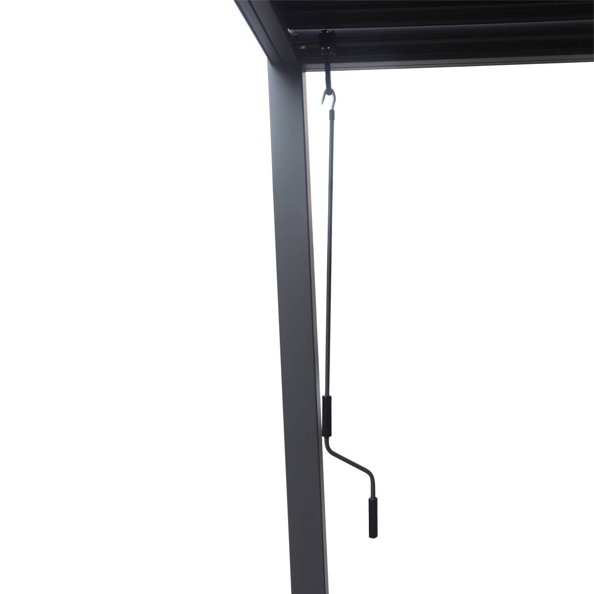 Pergola autoportante 3x3m EVONIS gris graphite, HESPERIDE