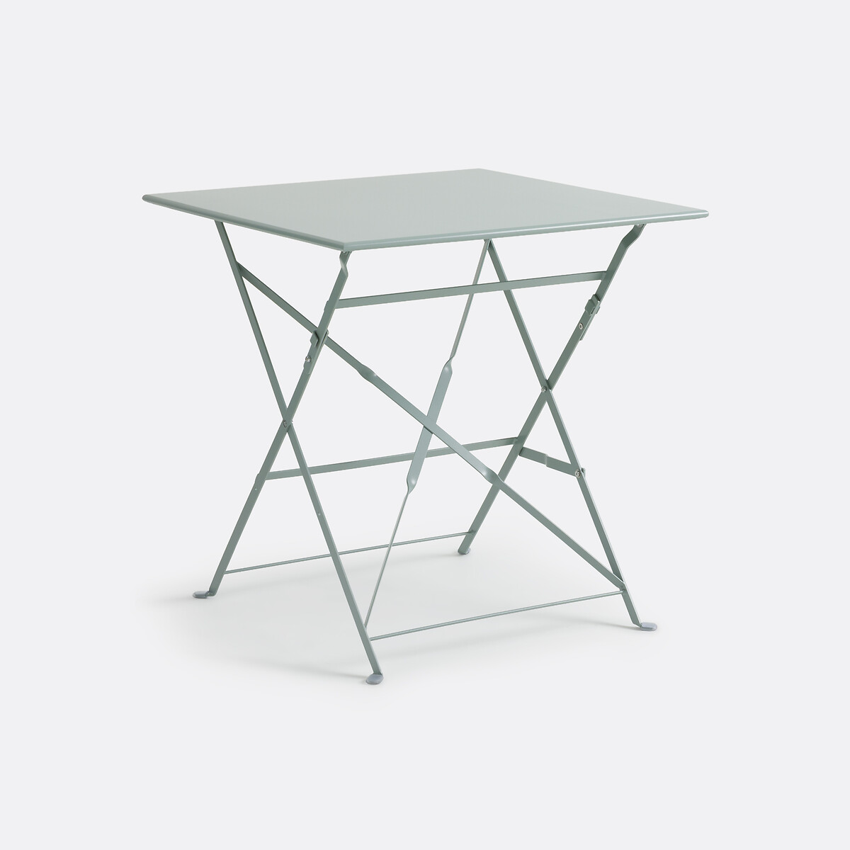 Table pliante carrée en métal fer, Ozevan vert de gris, LA REDOUTE INTERIEURS