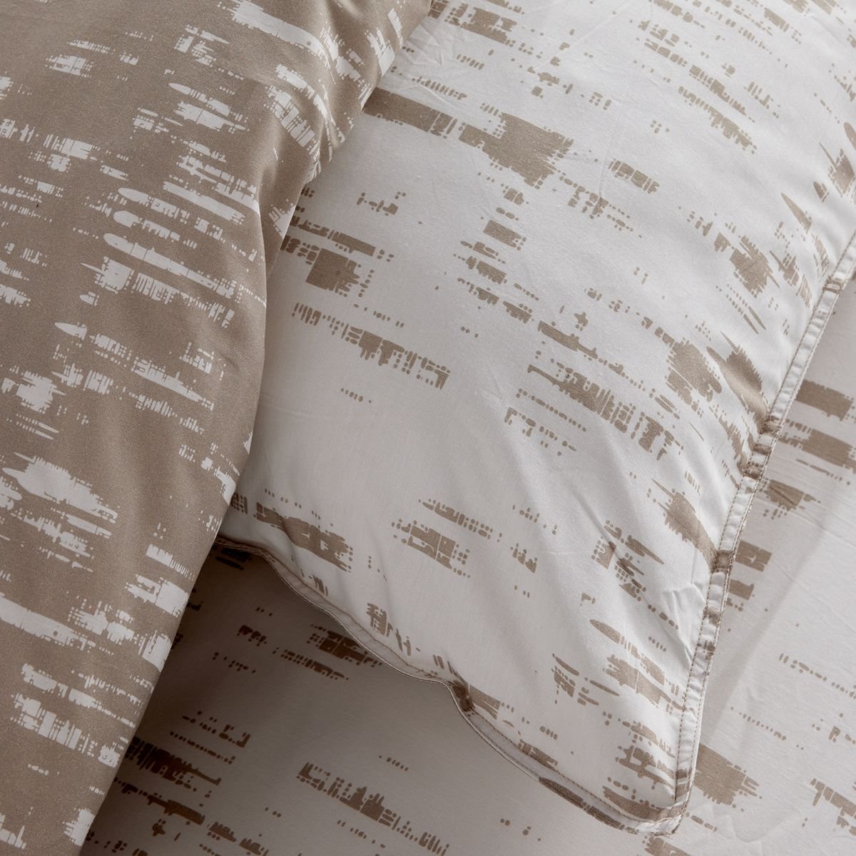 Parure de lit imprimé Graphique SUNSHINE CELINE beige, TODAY