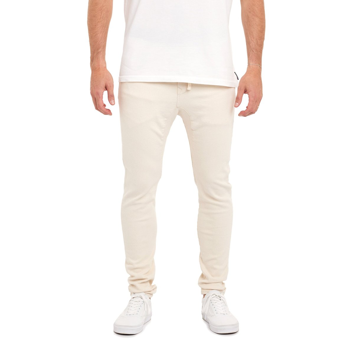 PANTALON TAPERED NATURAL blanc, PULLIN