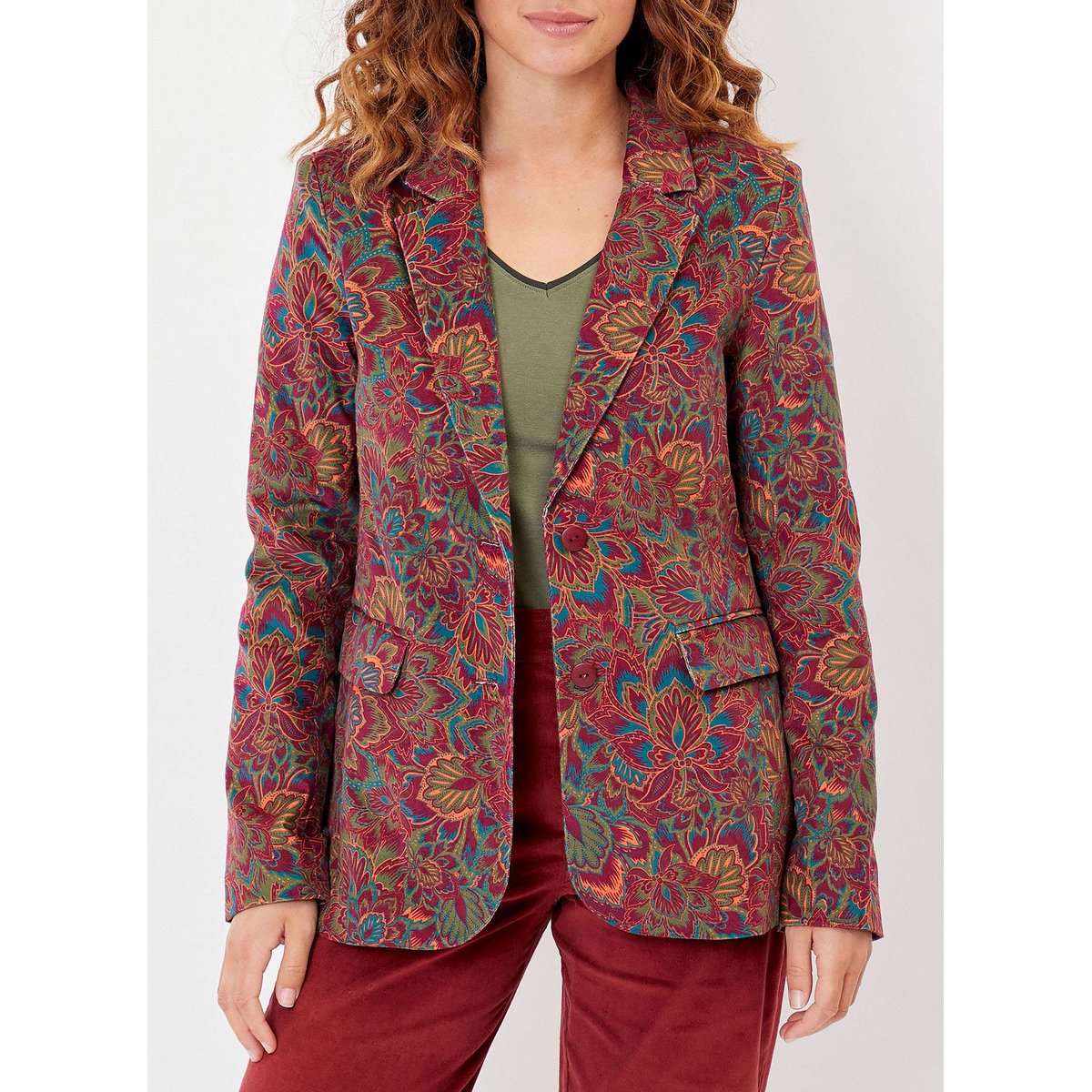 Veste blazer velours ETAWA rouge brique vesturland, LA FIANCÉE