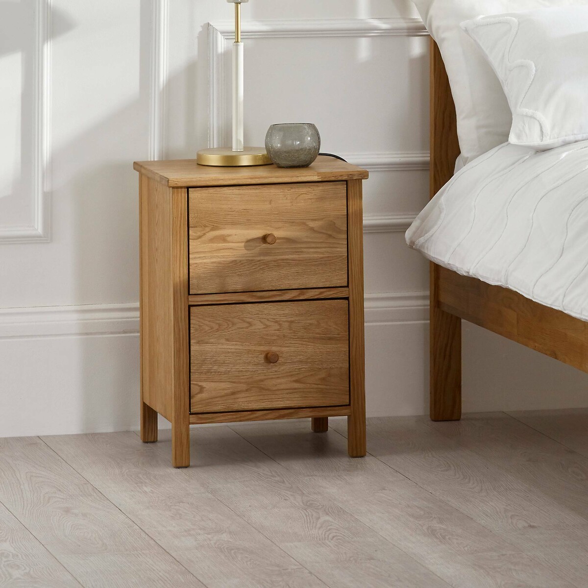 Coxhead 2 Drawer Oak Bedside oak, SO'HOME