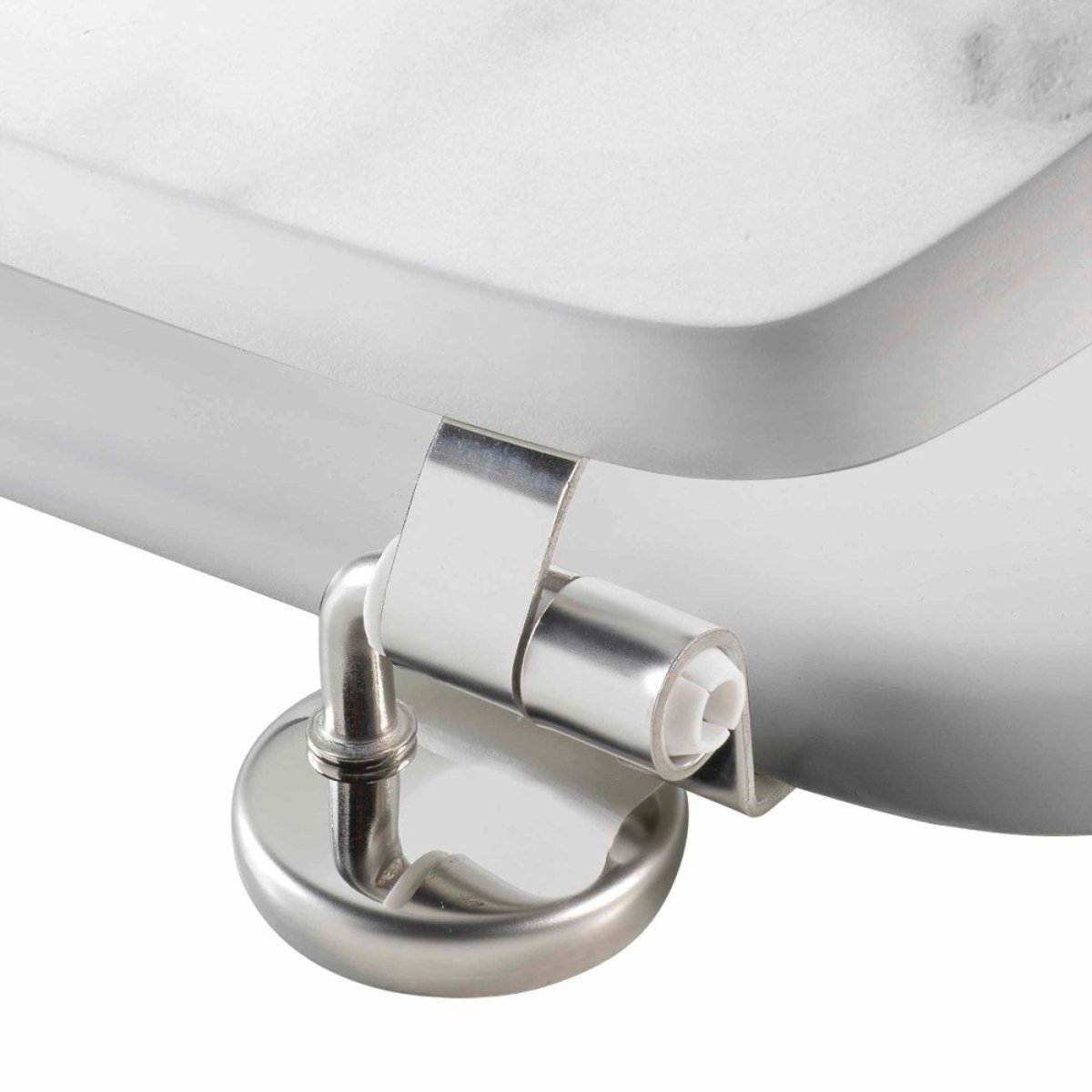 Abattant WC charnières métal imprimé MARBRE blanc, DECORATIE