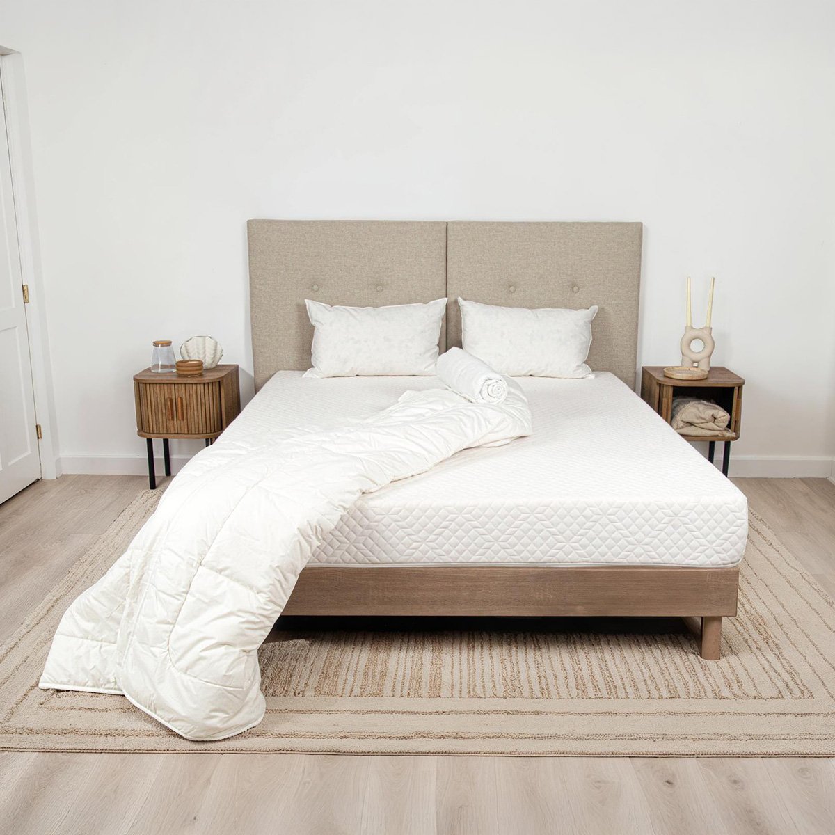 Pack Couette, Oreillers, Protège-matelas DOUX SOMMEIL couleur unique, BELLECOUR