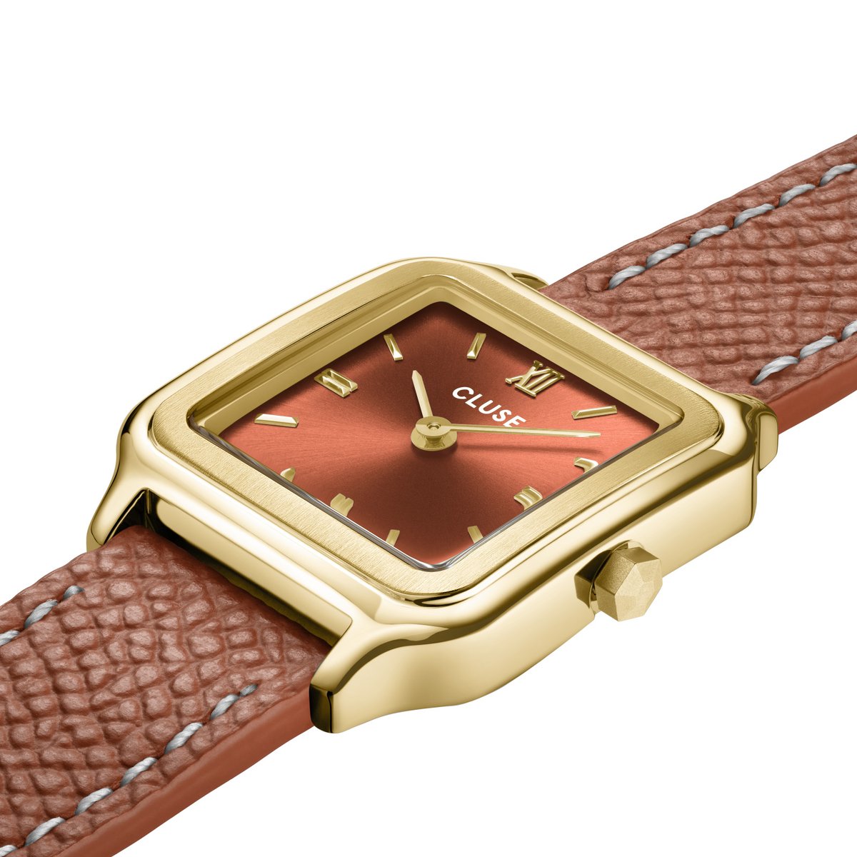 Montre Analogique GRACIEUSE PETITE doré chocolat marron, CLUSE