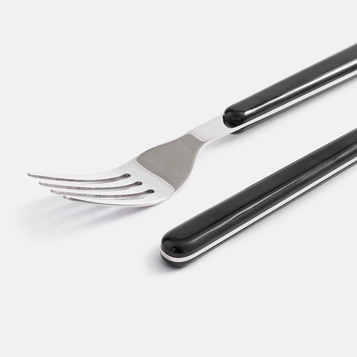 Ménagère 24 couverts en inox, manches noirs, TAIA noir, LA REDOUTE INTERIEURS