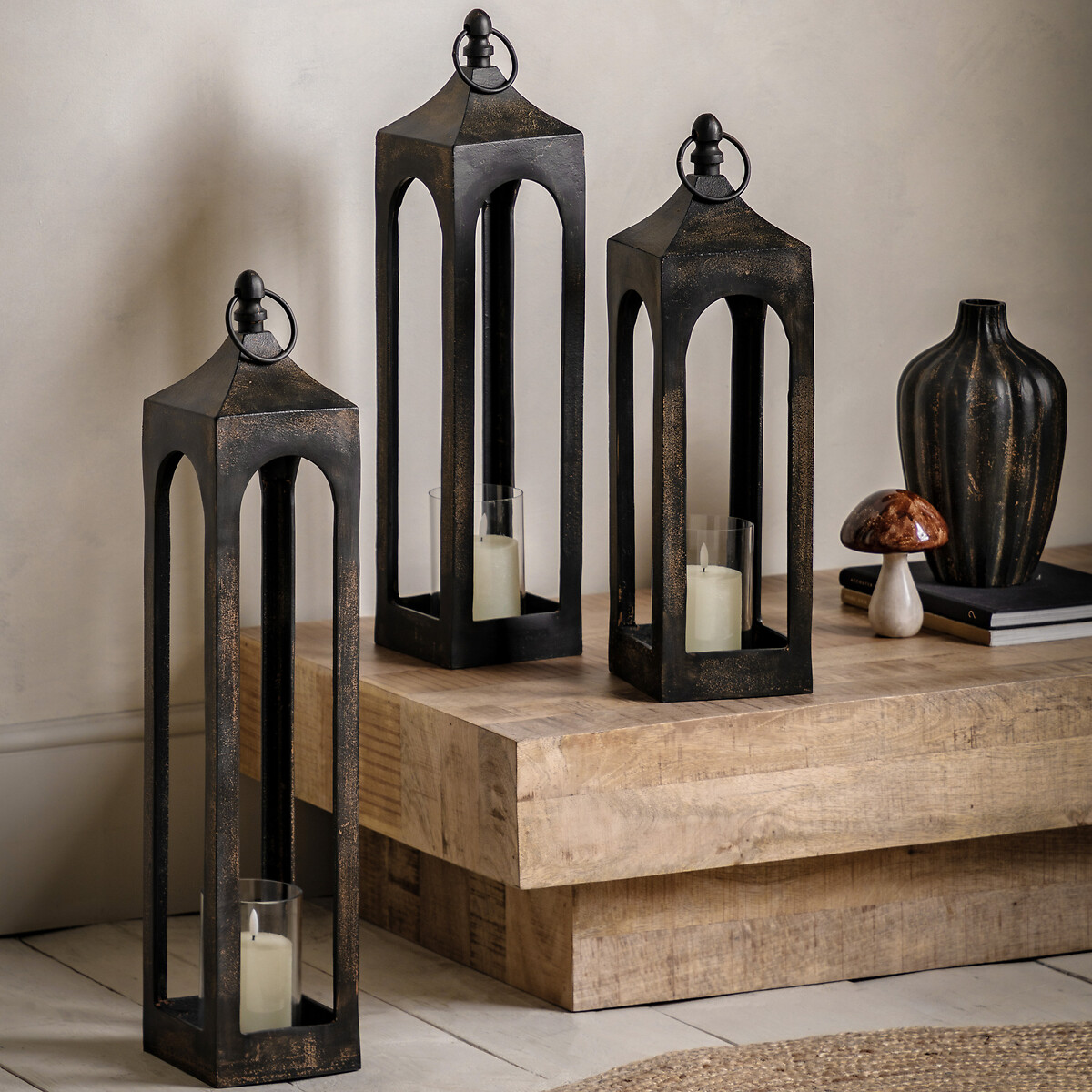 63cm Arley Metal Lantern black, ÉDITÉ