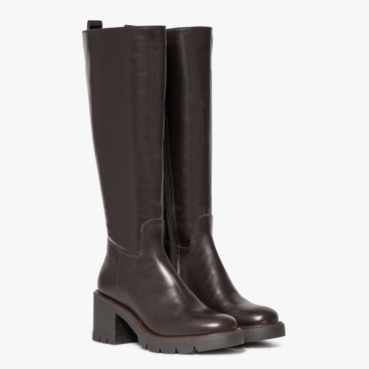 Botte À Talon en cuir FELIX marron marron fonce, BOCAGE