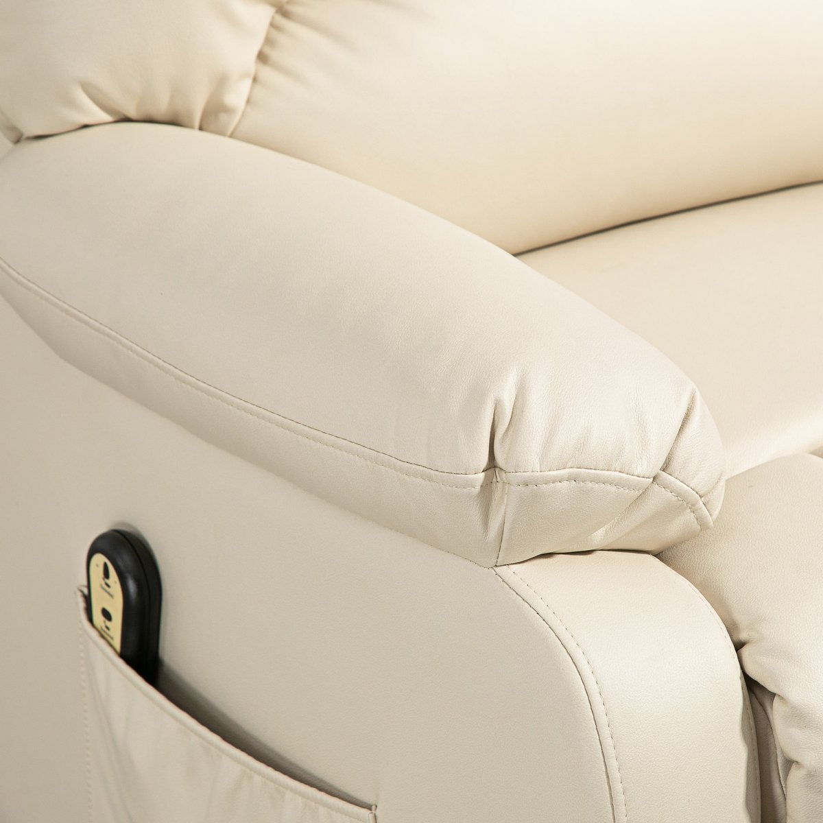 Fauteuil releveur électrique Microfibre beige, HOMCOM
