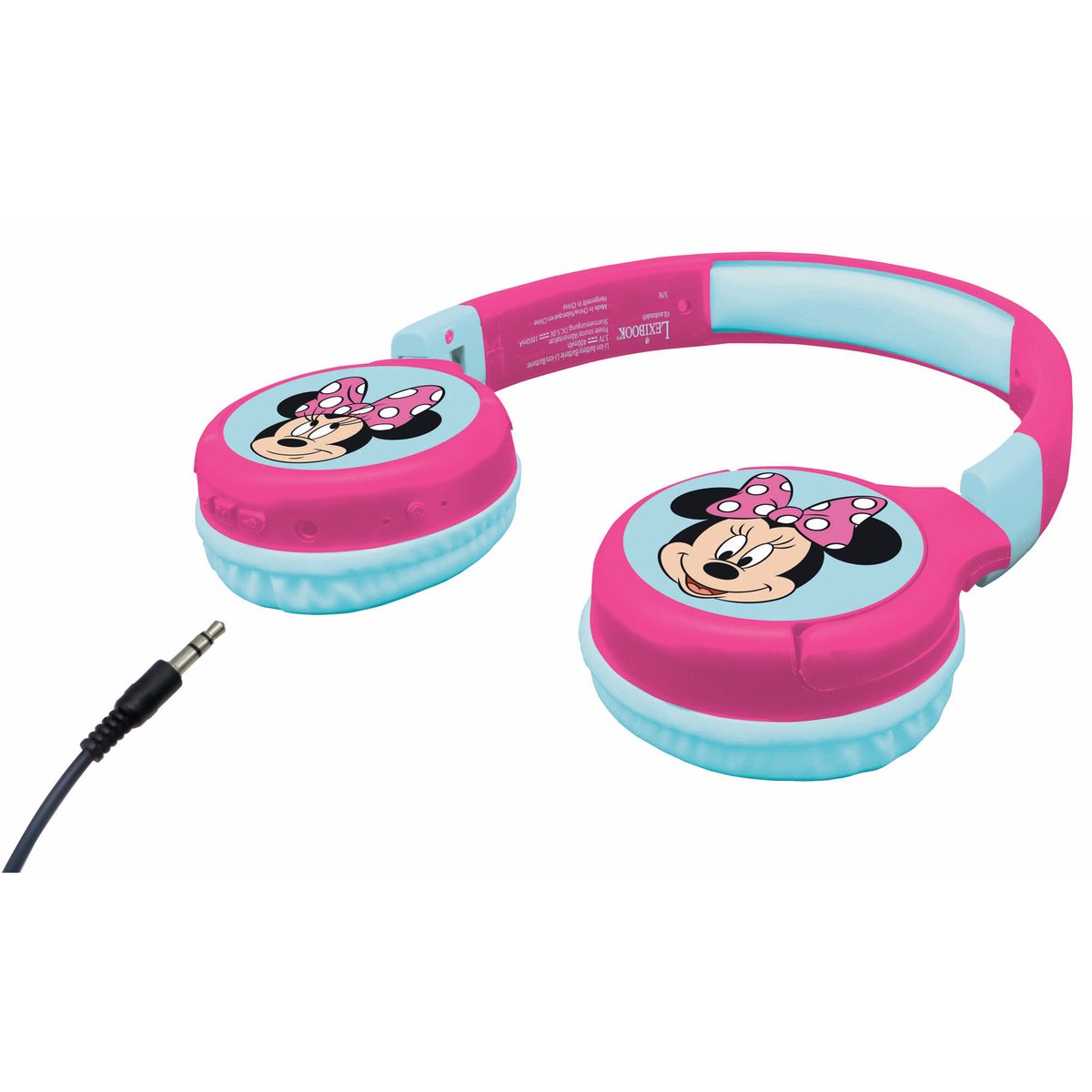 Casque 2 en 1 Bluetooth® et Filaire confortable et pliable Minnie Mouse rose, LEXIBOOK
