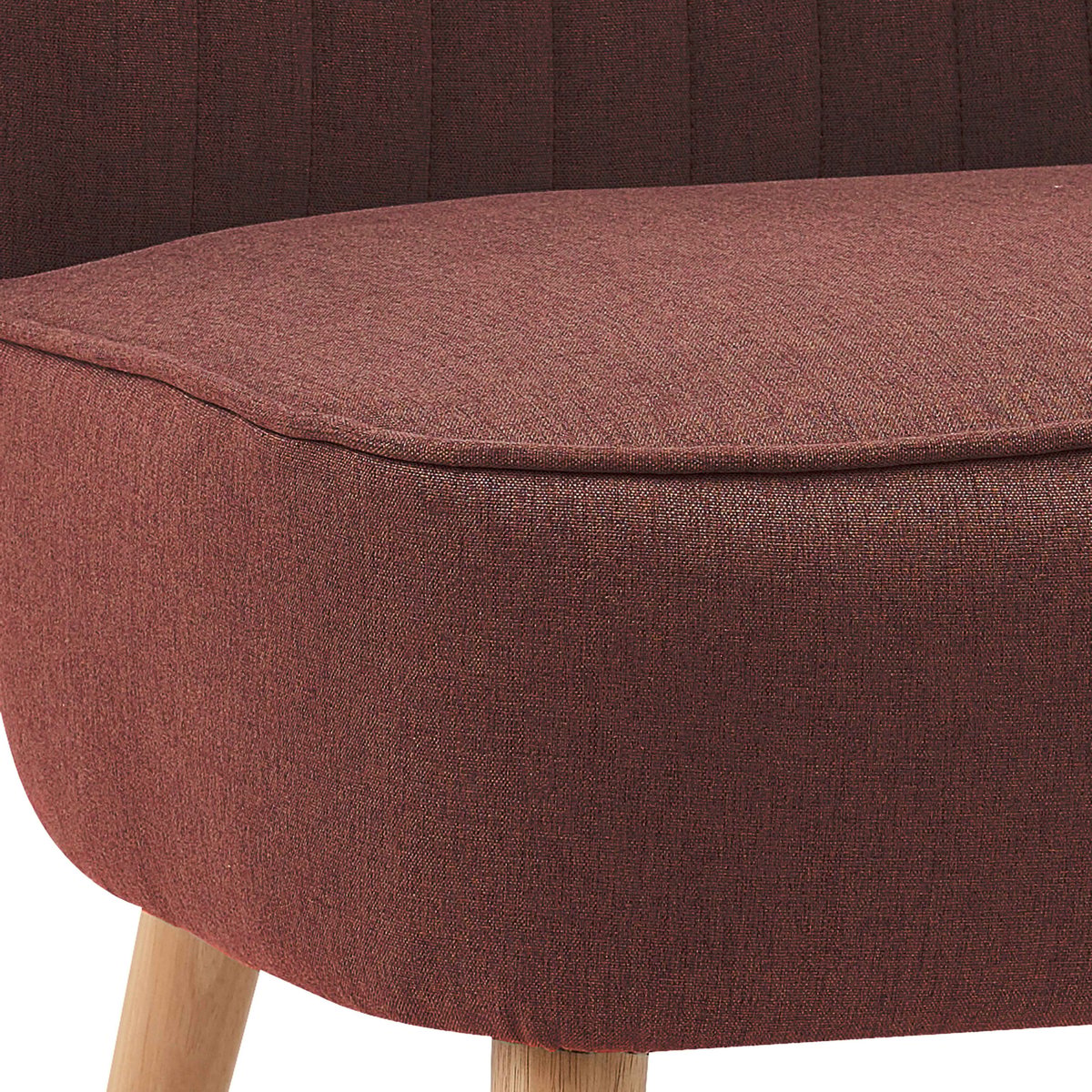 Lot de 2 fauteuils crapaud en tissu, MADISON bordeaux, OVIALA
