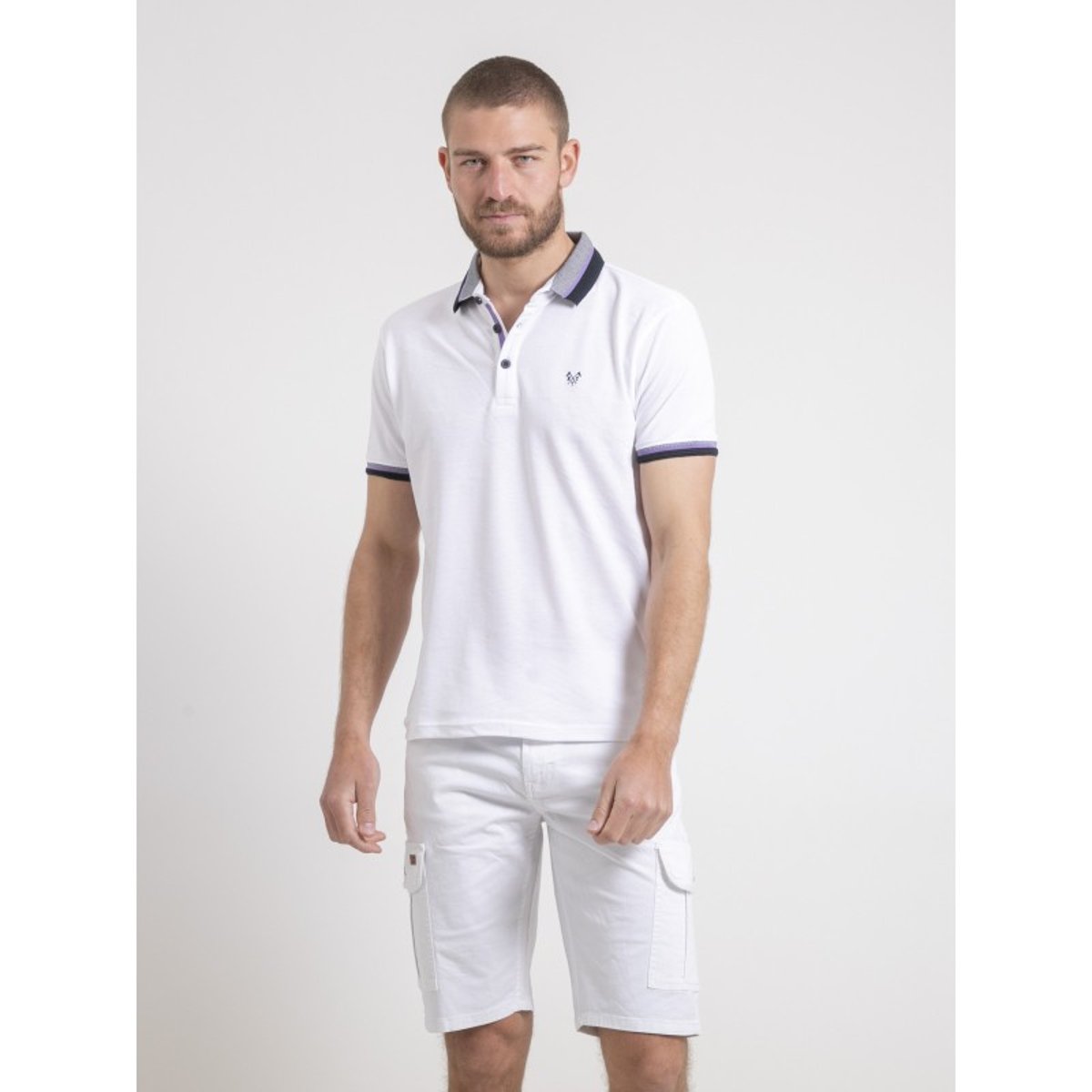 Polo Manches Courtes Pur Coton Pepanolo blanc, RITCHIE