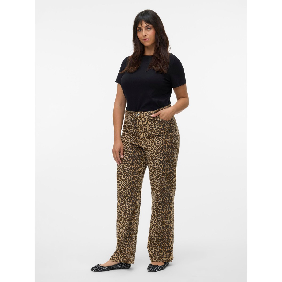 Jean À Coupe Large beige - silver mink 1, VERO MODA