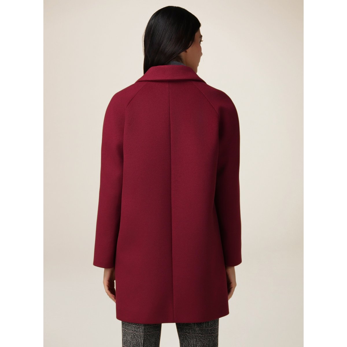 Cloth coat burgundy, OLTRE