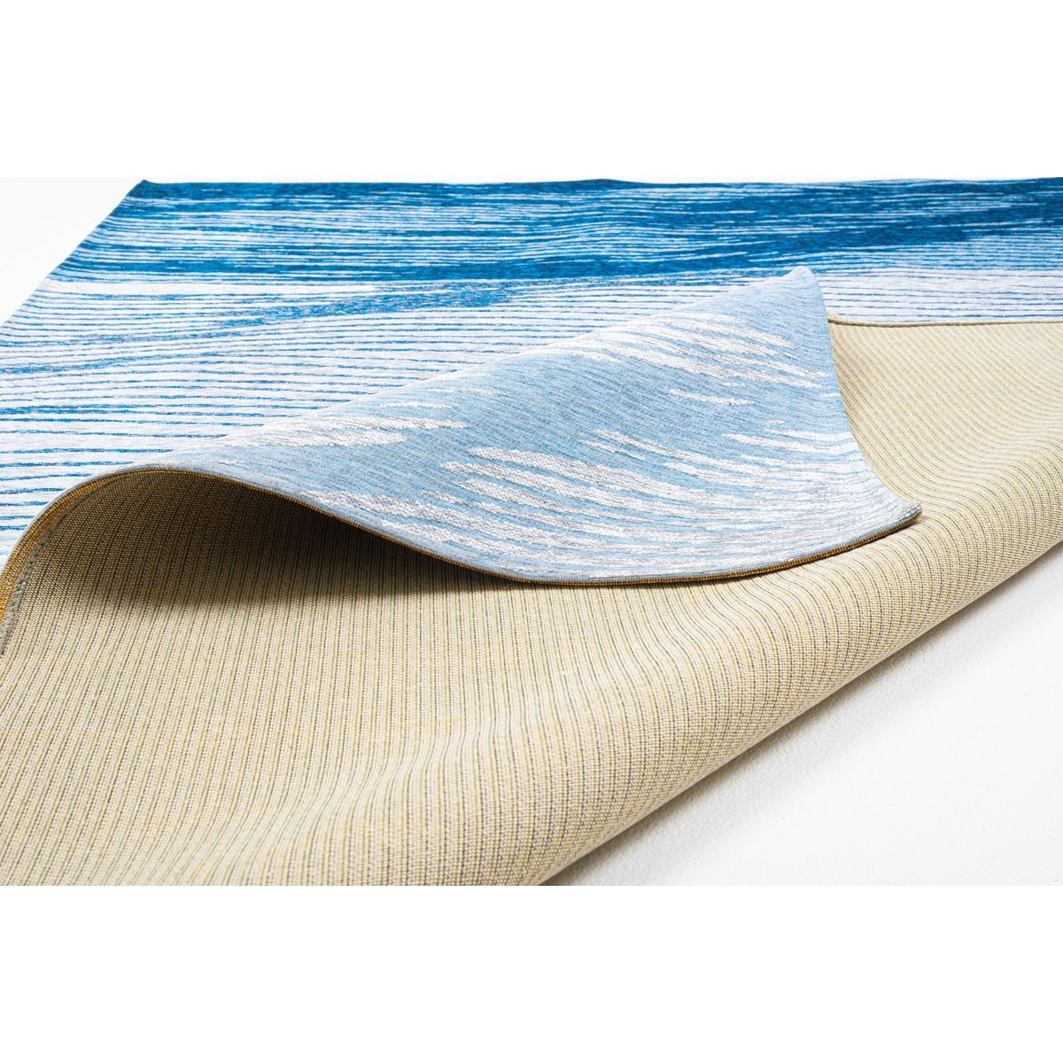 Tapis salon moderne - KEITUM bleu, THEKO
