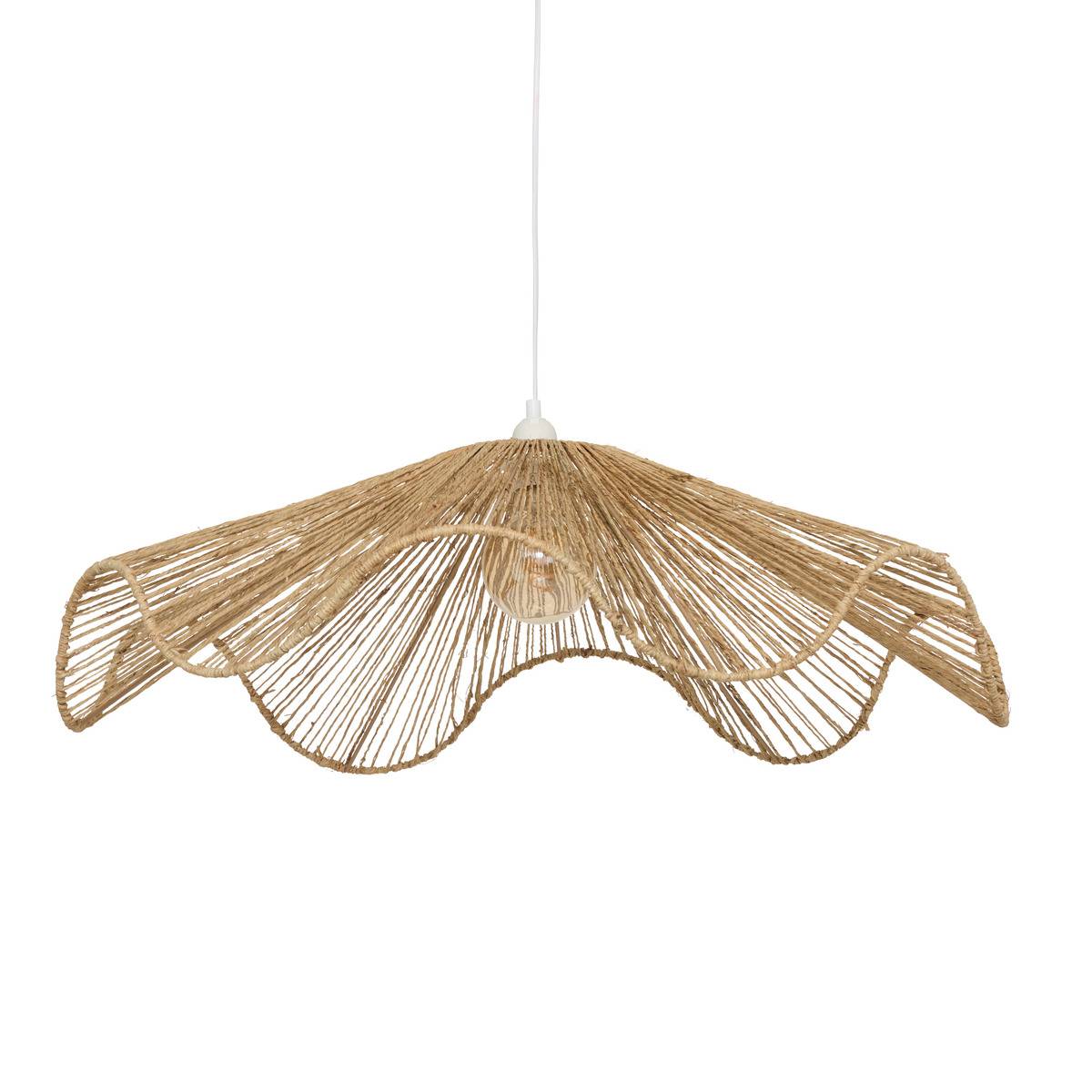 Abat-jour rond en jute GINO beige, ATMOSPHERA