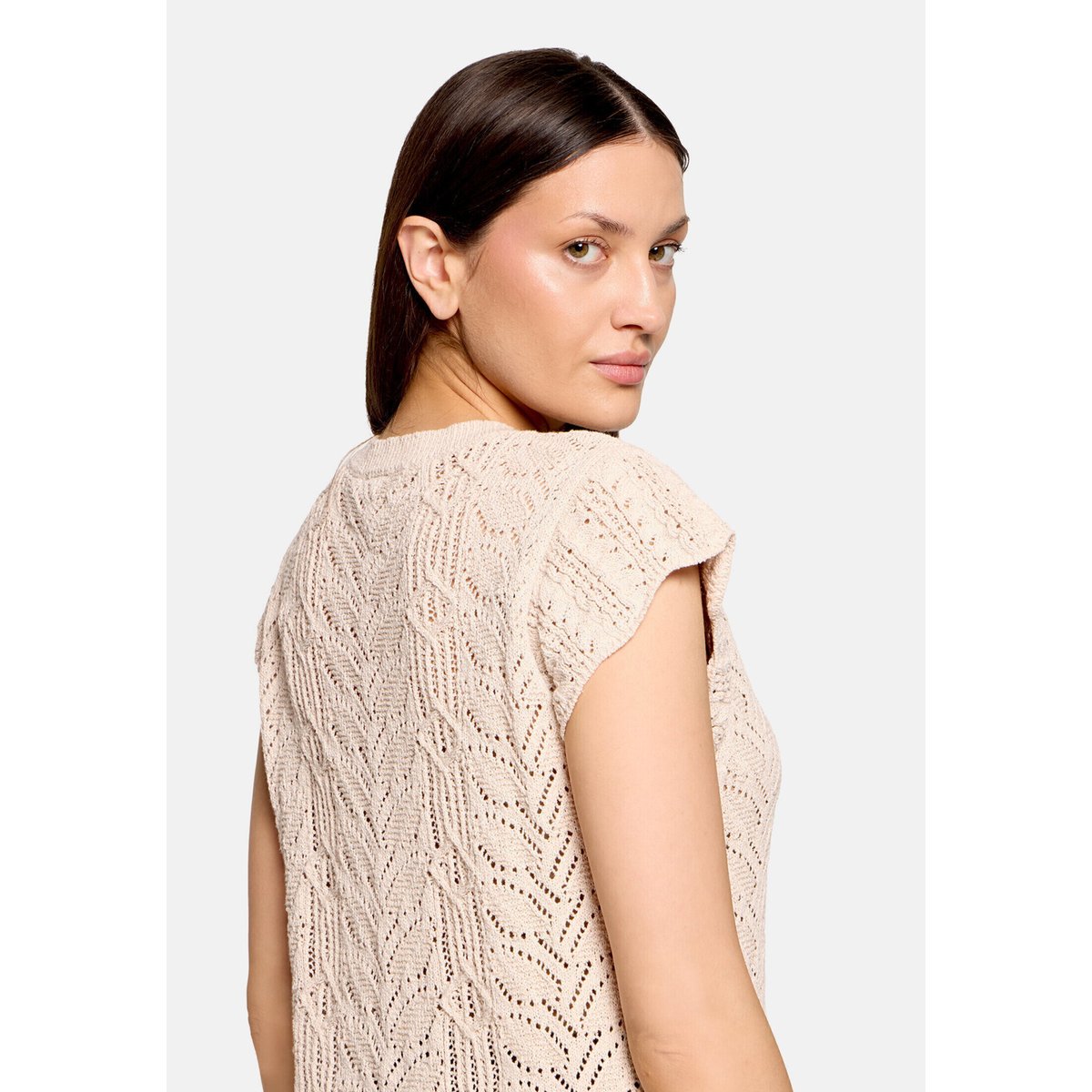 Pull-over en fine maille à manches à ailettes silky beige, CARTOON
