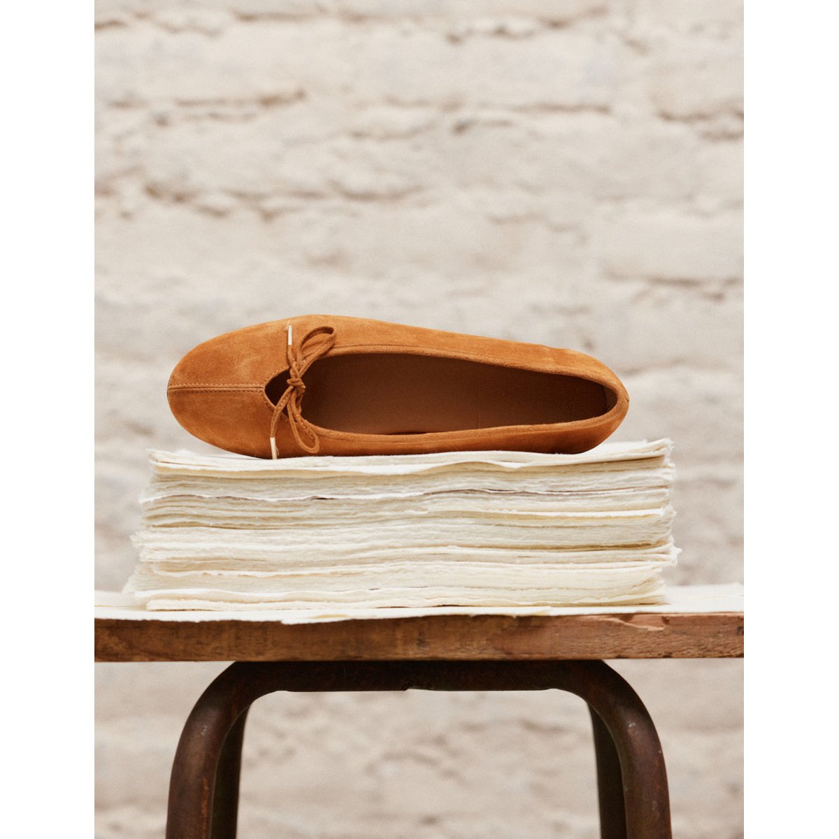 Ballerines PALEA suède ambre, ODAJE