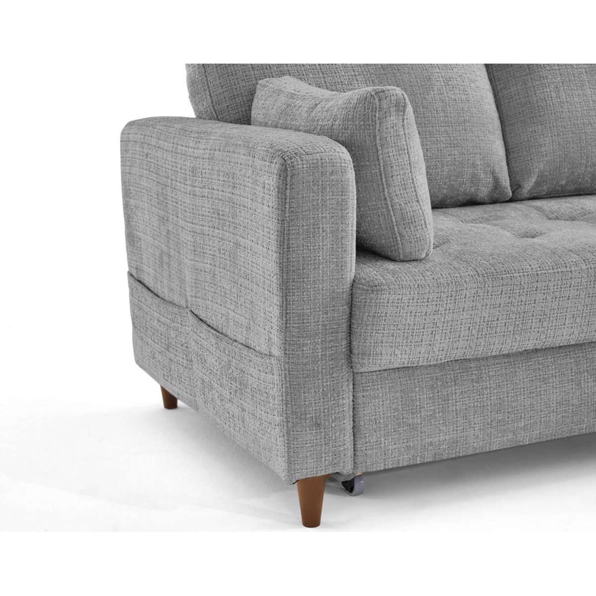 Canapé d'Angle Convertible 4 places - ANNA gris, BEST MOBILIER