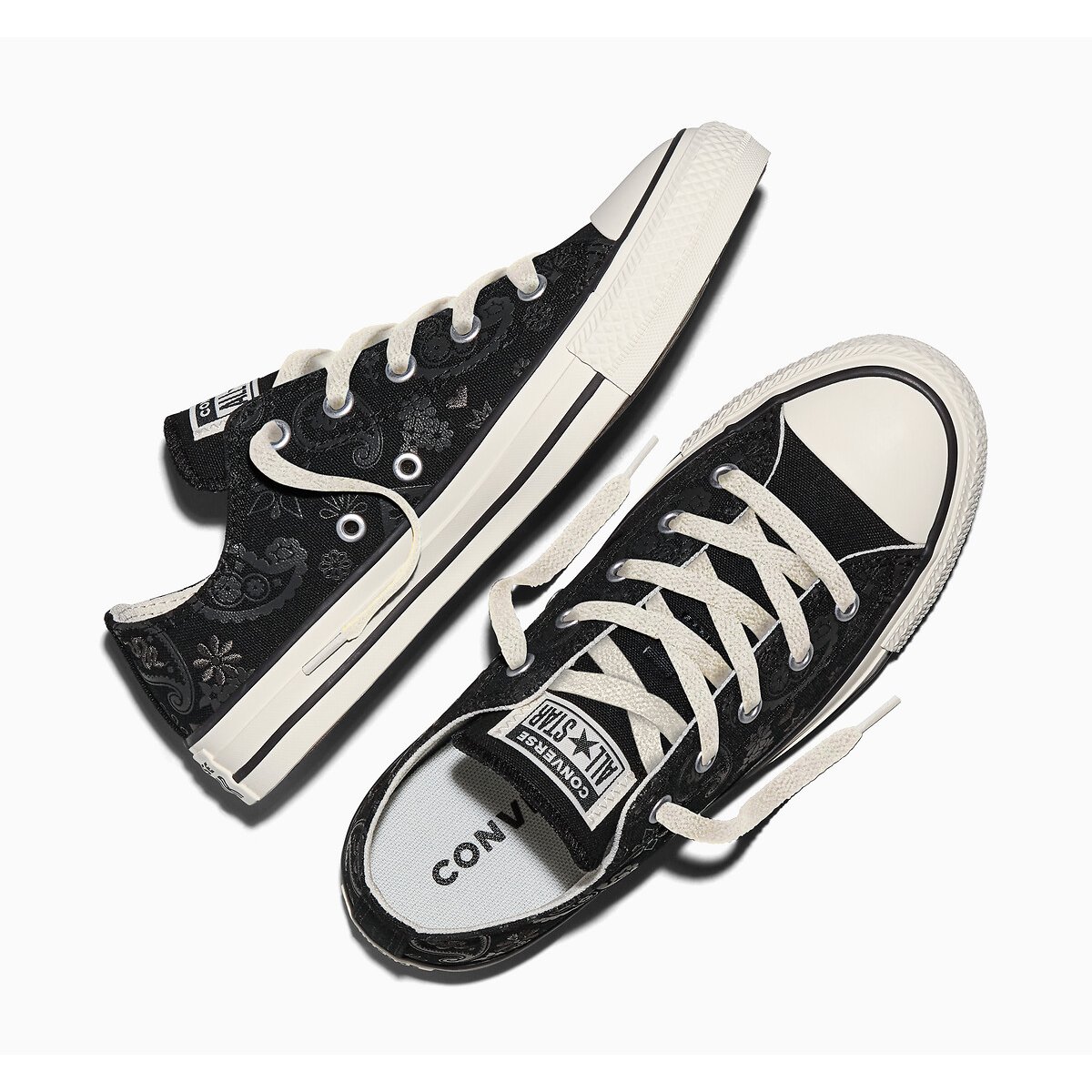Baskets CHUCK TAYLOR ALL STAR OX PAISLEY noir, CONVERSE