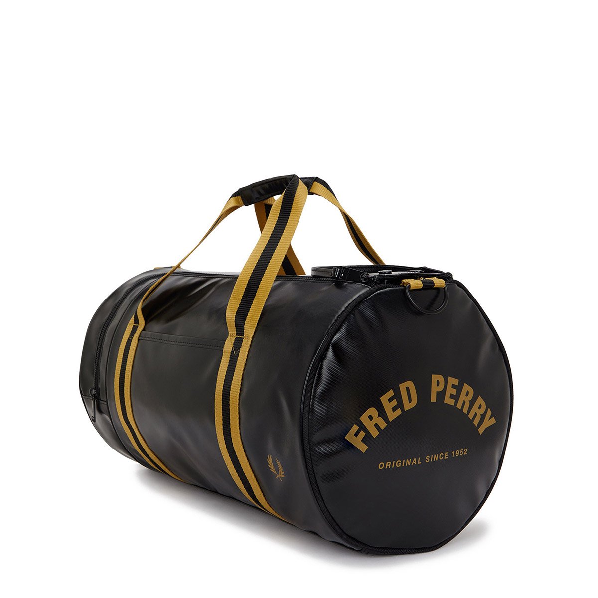 Sac de sport TIPPED CLASSIC BARREL BAG black gold, FRED PERRY