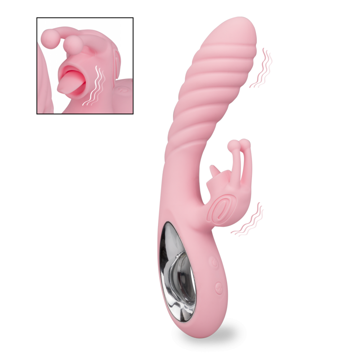 Vibromasseur puissant rabbit Crazy Snail rose, LOVE AND VIBES
