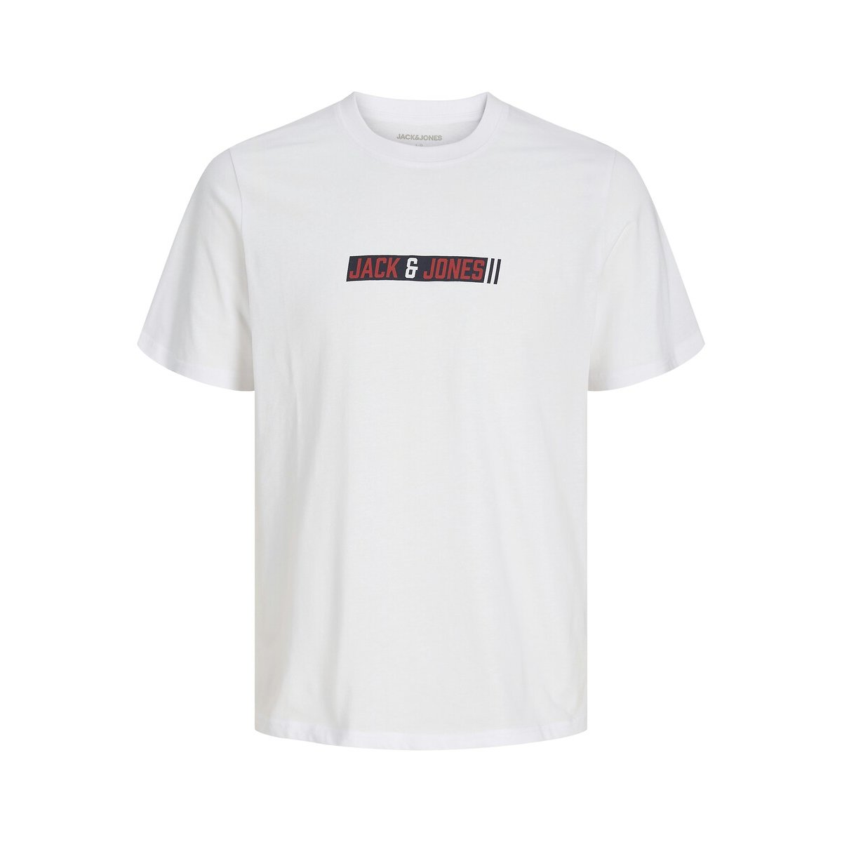 T-shirt manches courtes, col rond, Munk blanc, JACK & JONES