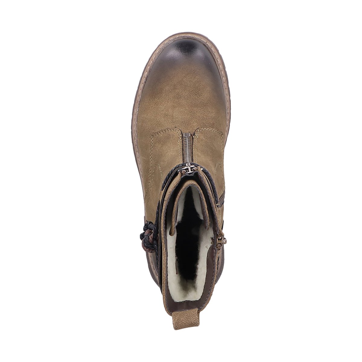 Bottines à Zip Neiva vert, RIEKER