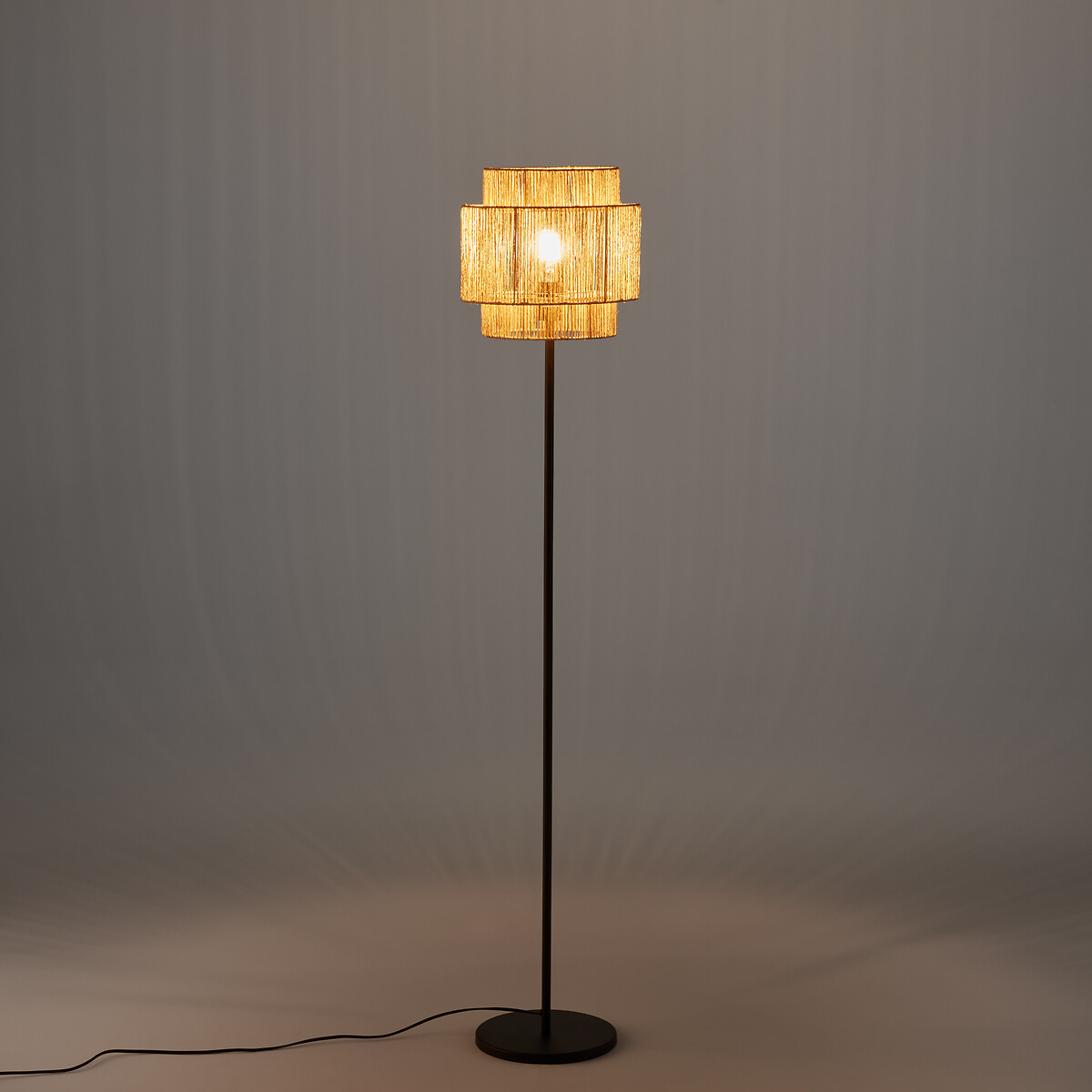 Lampadaire en métal fer et chanvre, Yaku naturel, LA REDOUTE INTERIEURS