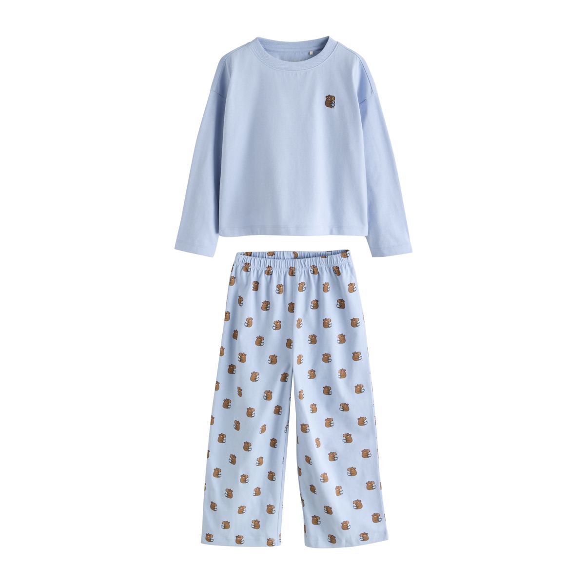 Pyjama long et large, lot de 3 rose/bleu, NEXT