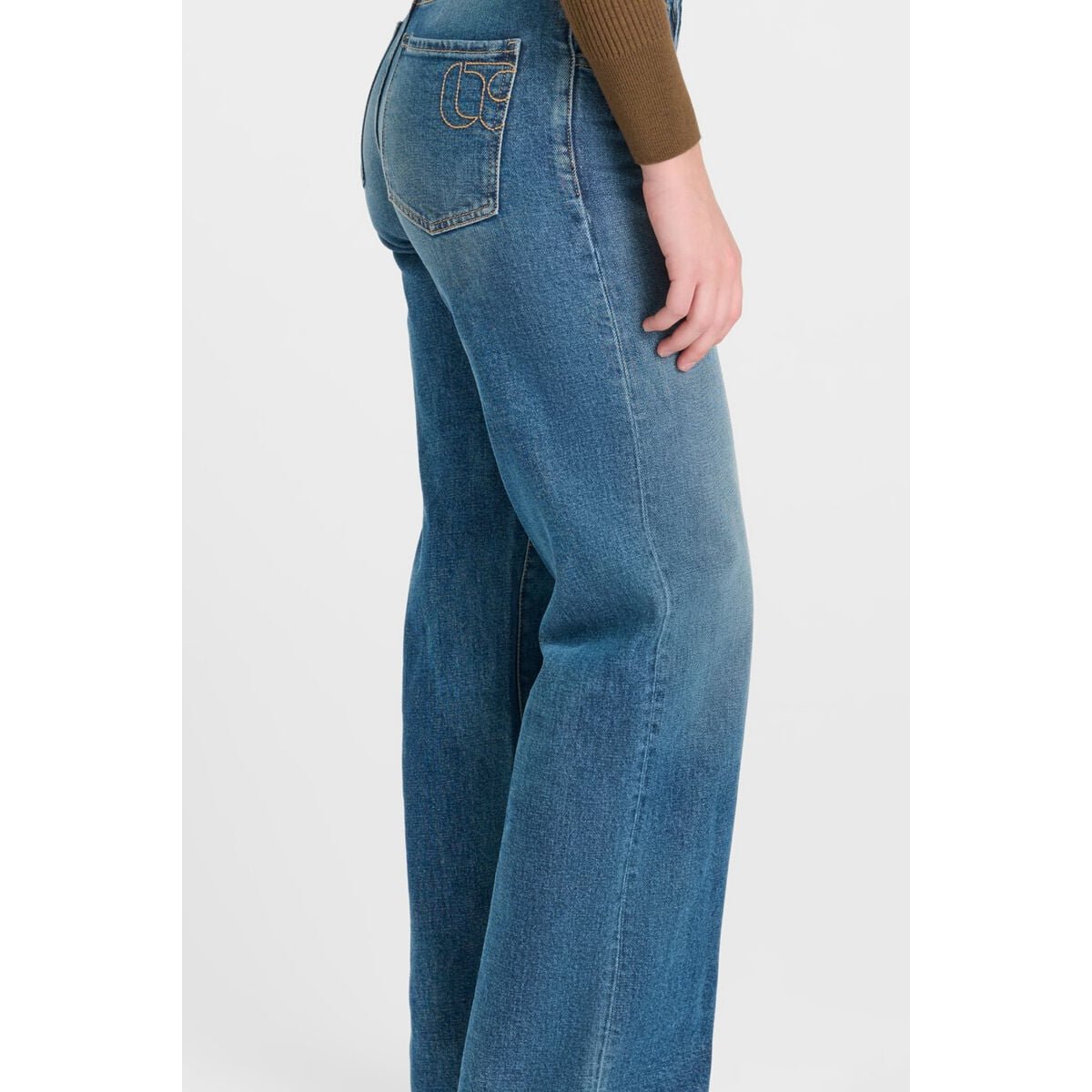 Jeans droite REVERS, longueur 34 blue, LE TEMPS DES CERISES