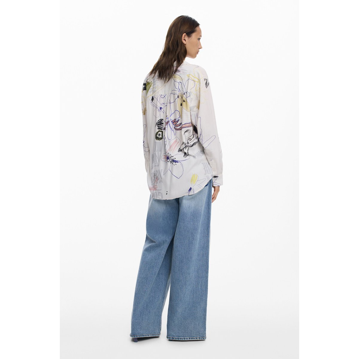 Chemise fluide collage beige, DESIGUAL
