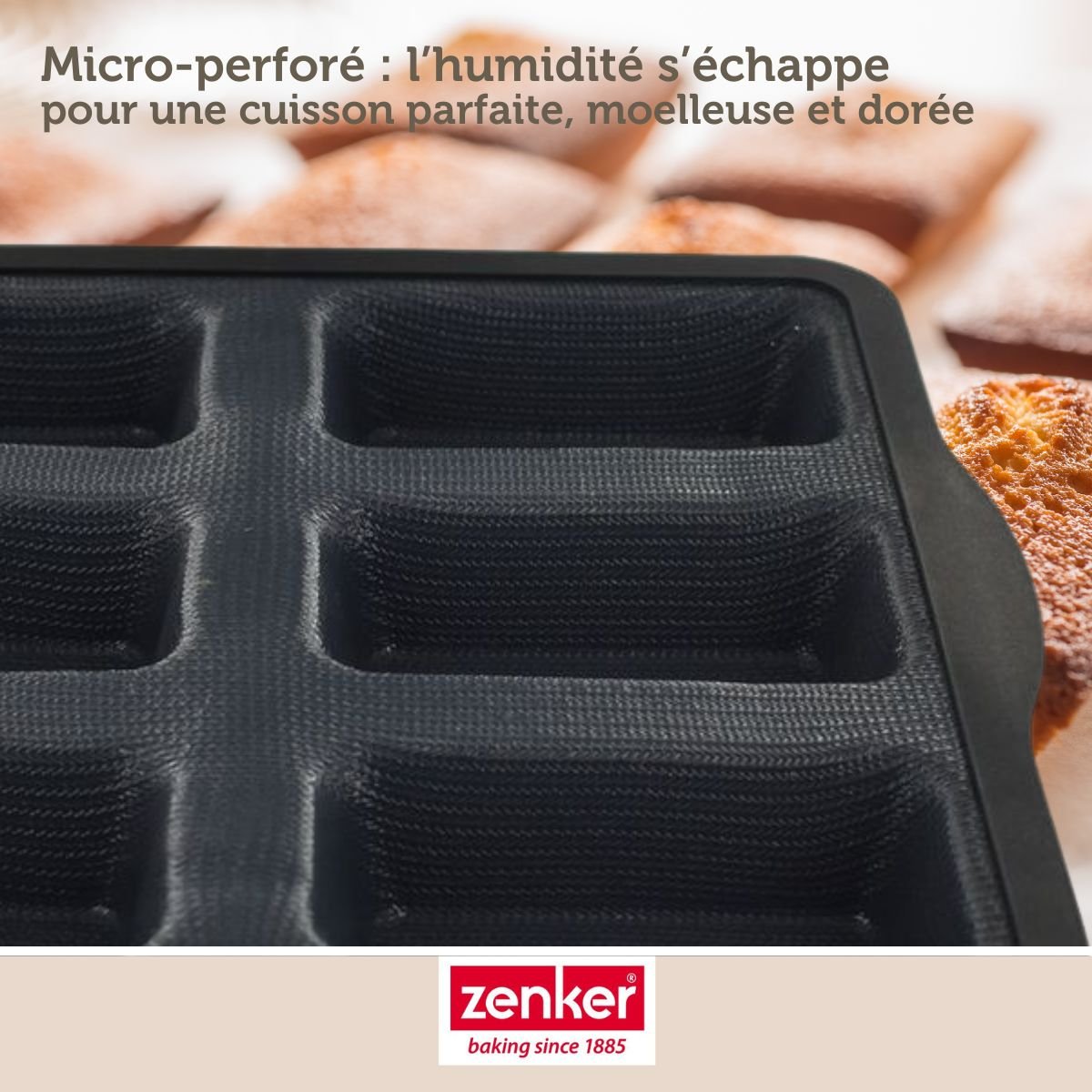 Moule 6 financiers gris,noir, ZENKER