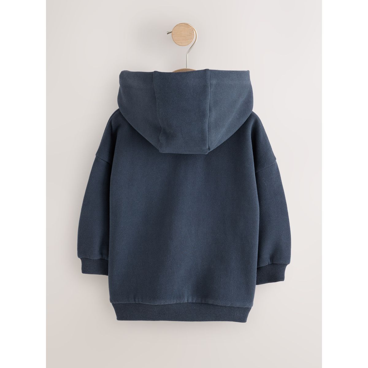 Sweat à capuche doux zippé bleu marine, NEXT