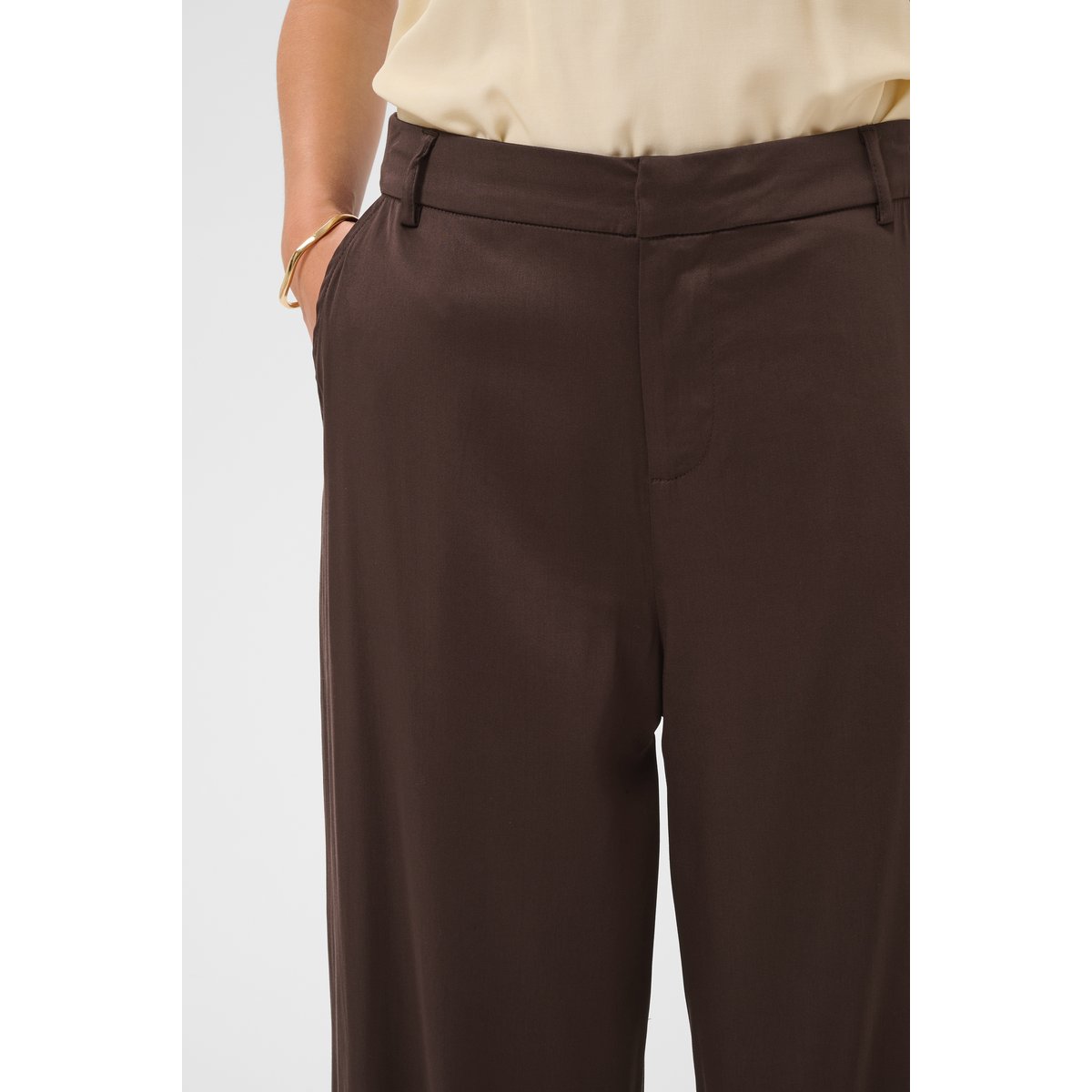 Pantalon de costume marron java, CREAM