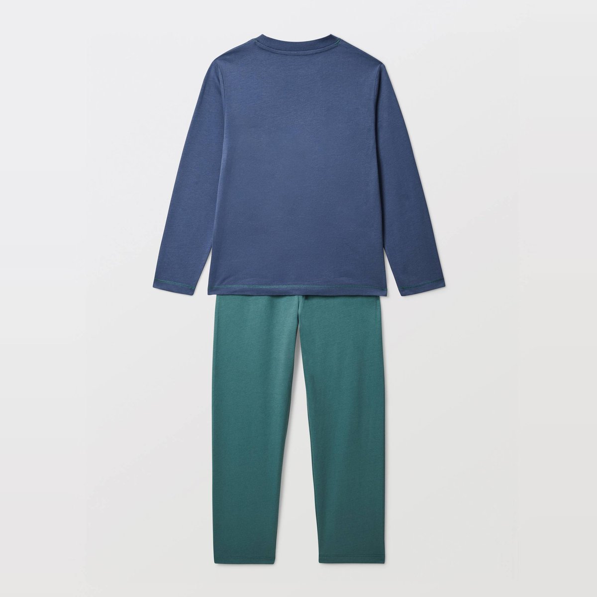 Pyjama manches longues imprimé en coton bio GOTS sage, MONOPRIX