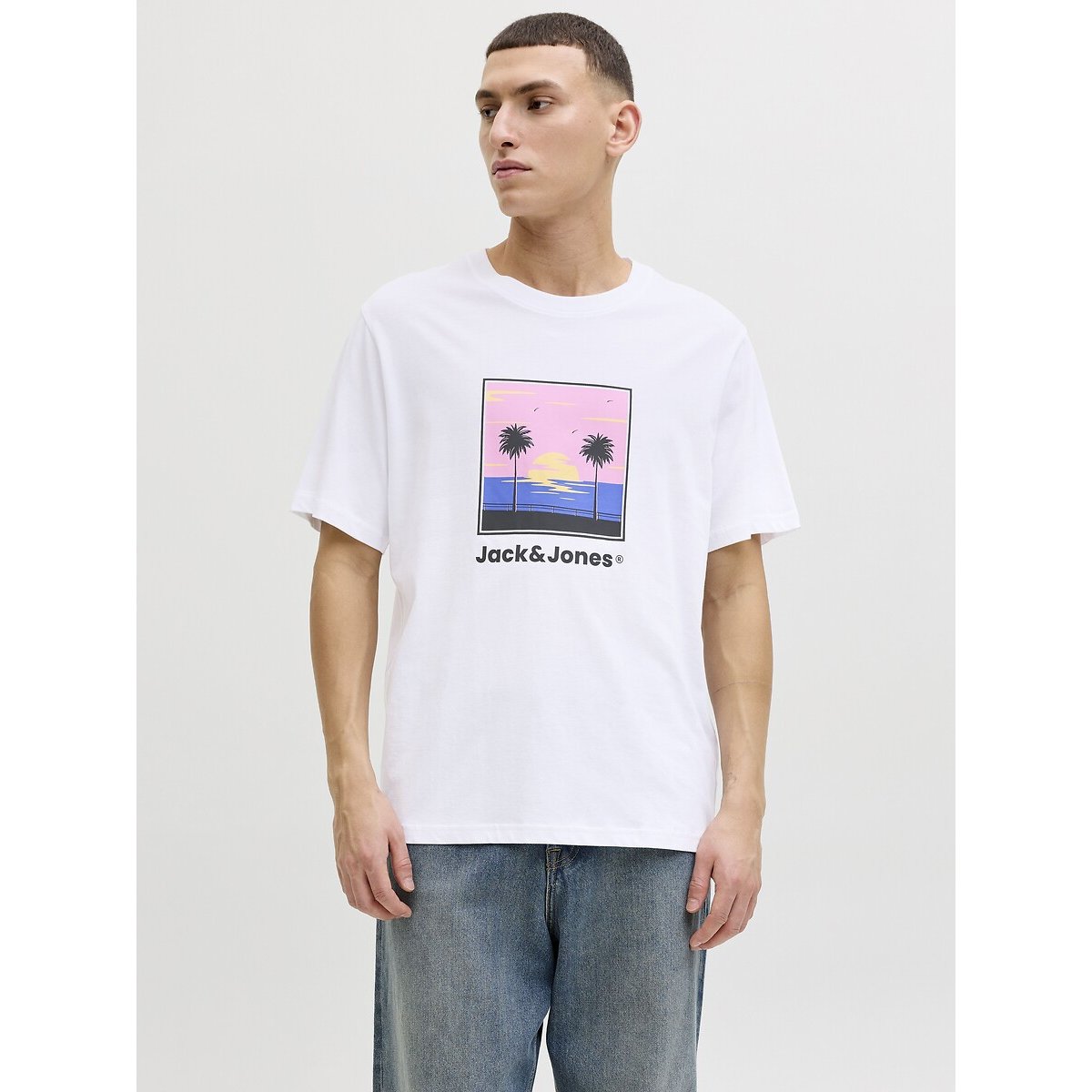 Short Sleeve T-Shirt white, JACK & JONES