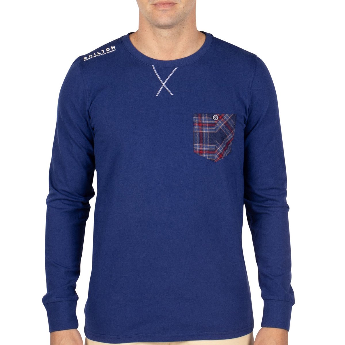 T-shirt avec poche poitrine blue, SHILTON