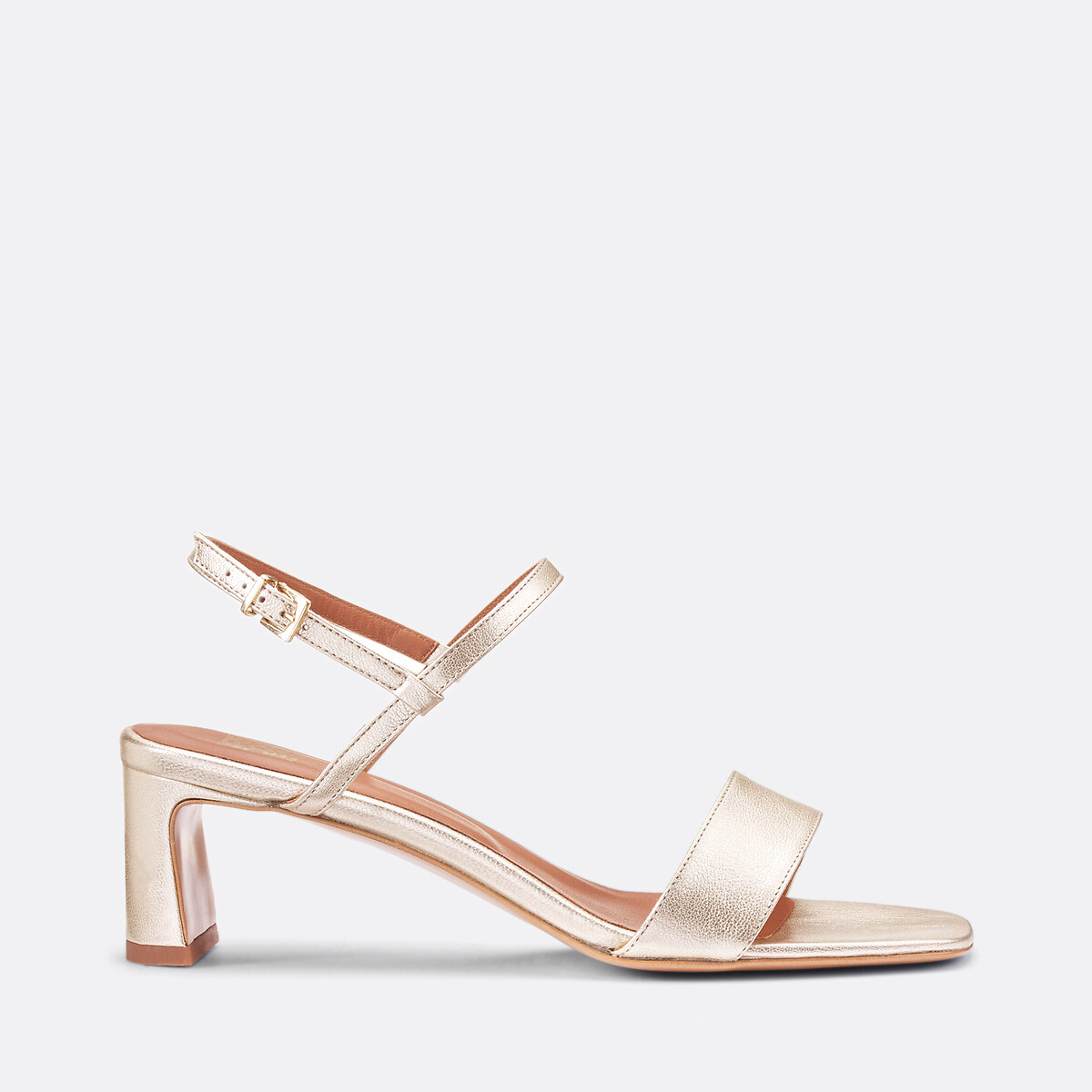 Signatures Candice Sandals in Metallic Leather gold-coloured, LA REDOUTE COLLECTIONS