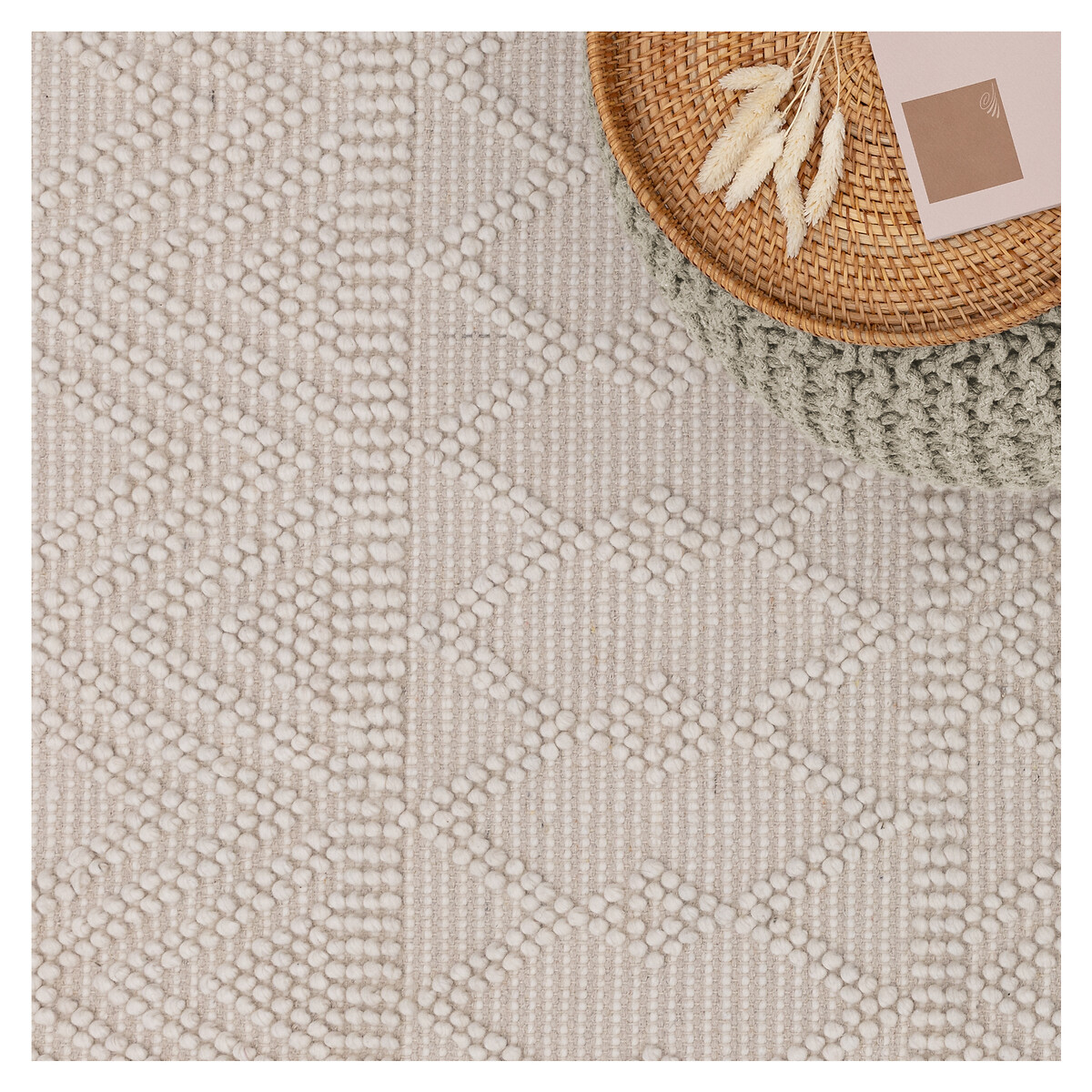 Modern Boho Patterned Rug ivory, ÉDITÉ