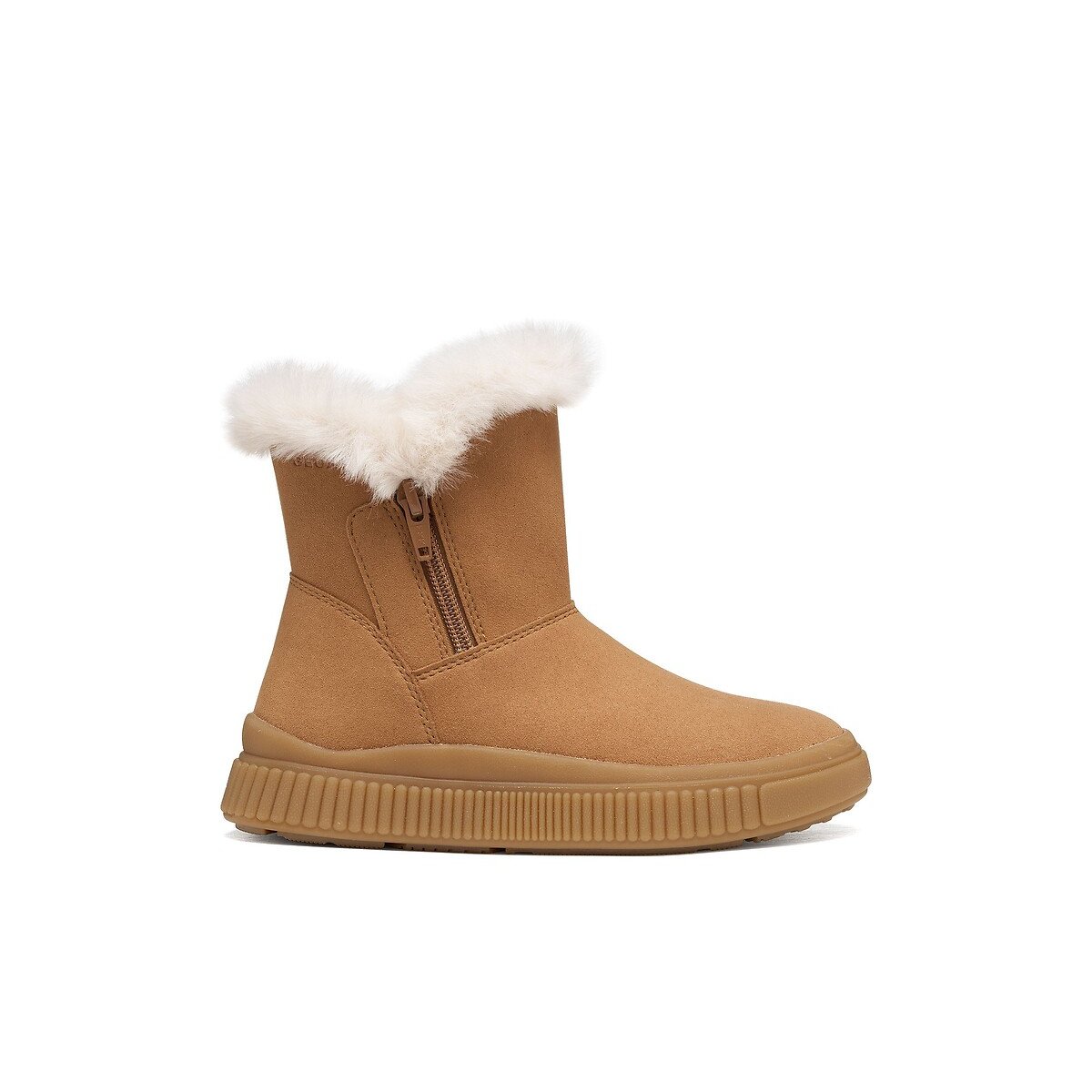 Bottes fourrées, LAQUINNY cognac, GEOX
