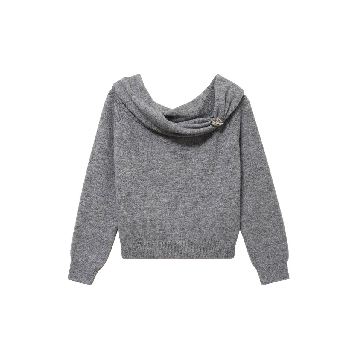 Pull col bardot manches longues gris, CACHE CACHE